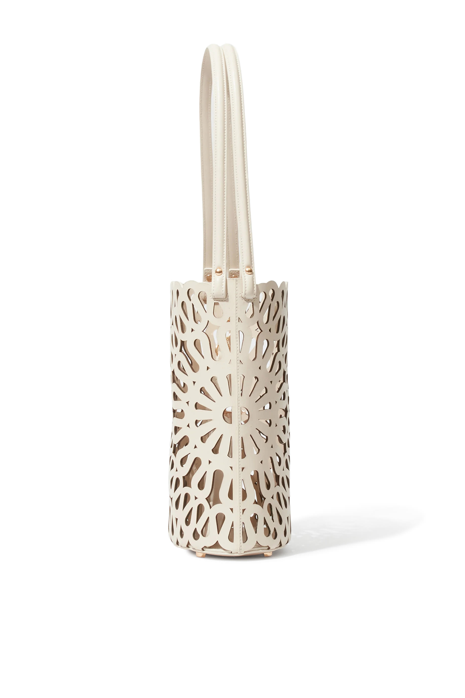  McCall Laser Cut Leather Bucket Bag