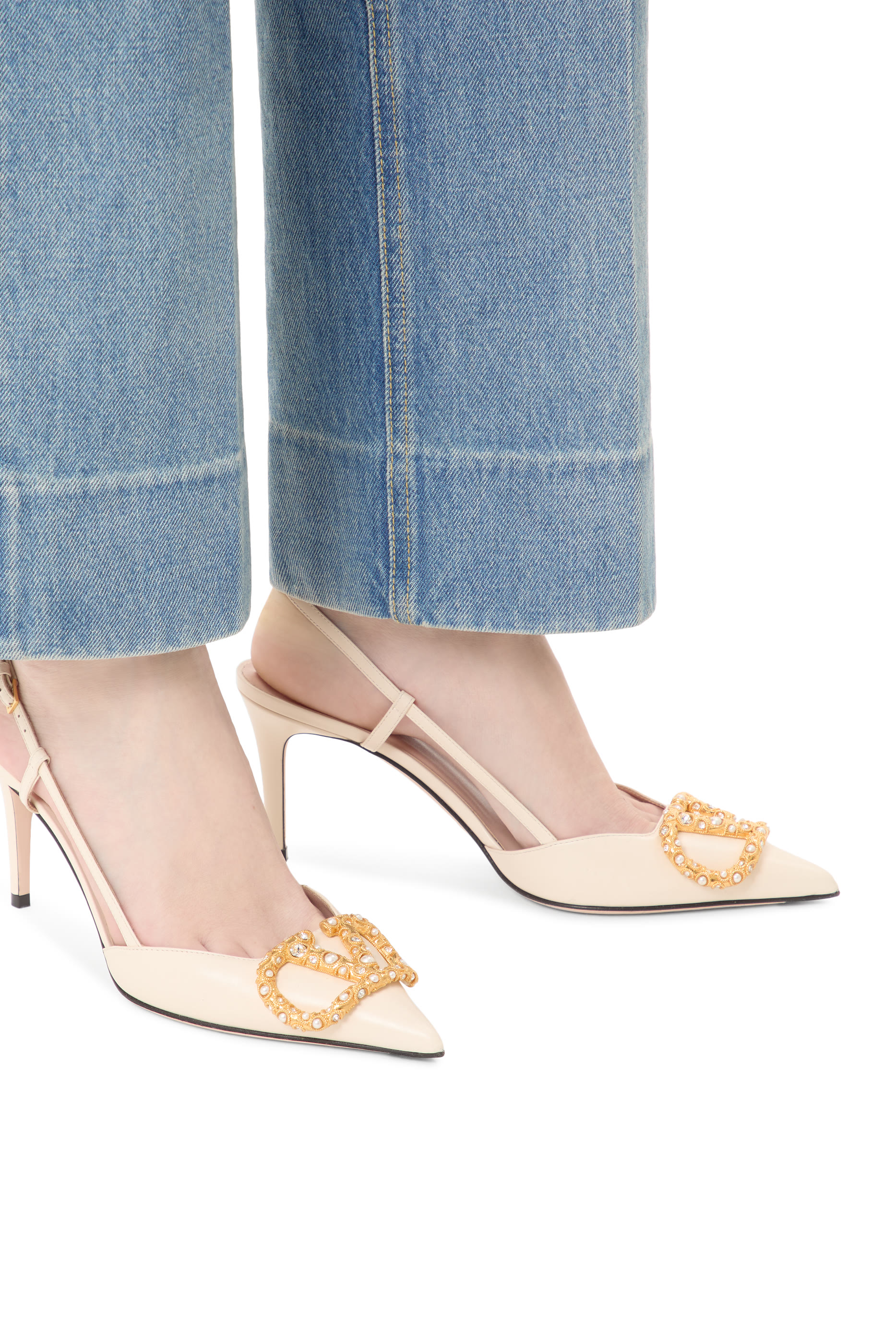 VLogo Signature Slingback Pumps 80