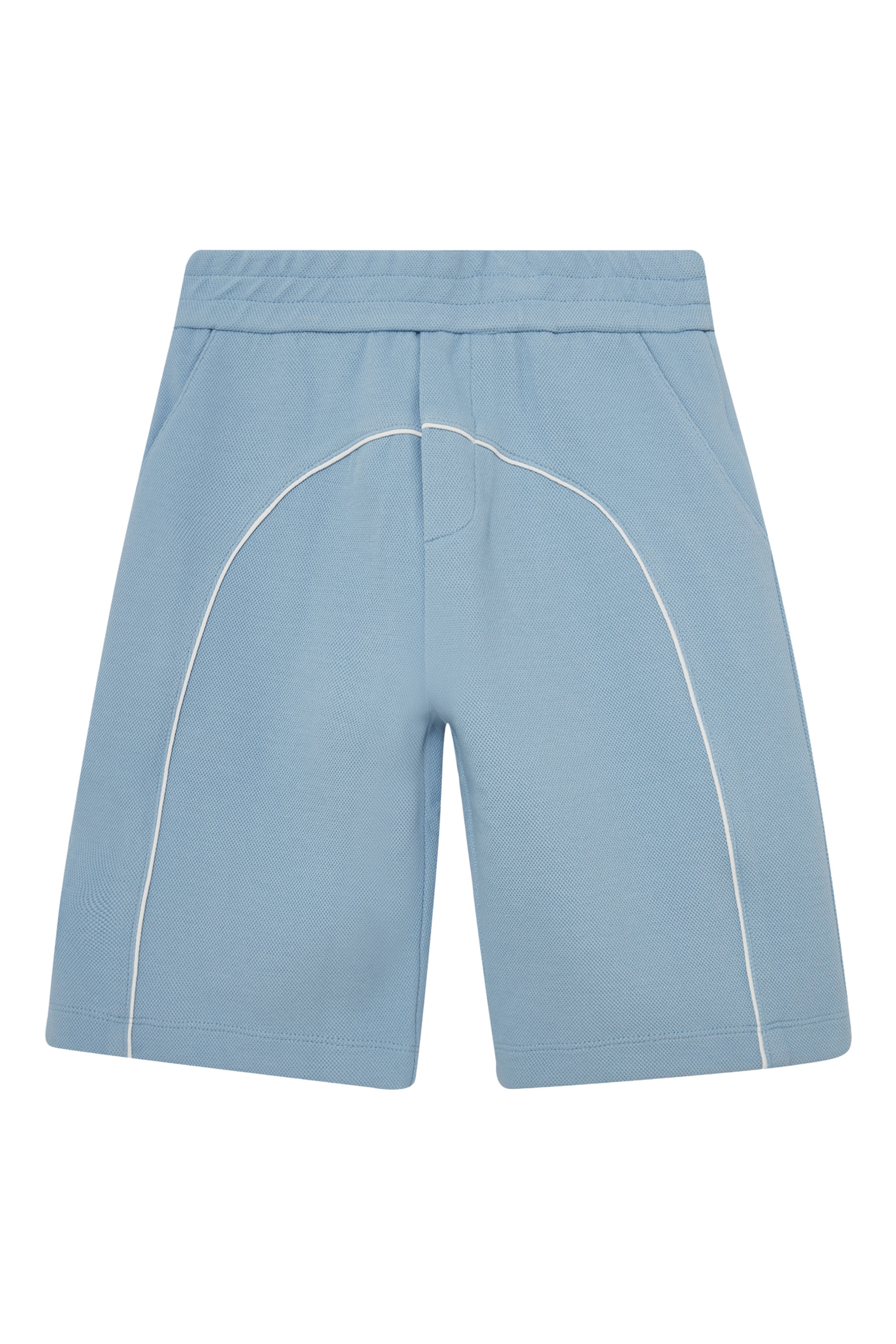 Kids Logo & Piping Double-Jersey Piqu&eacute; Bermuda Shorts