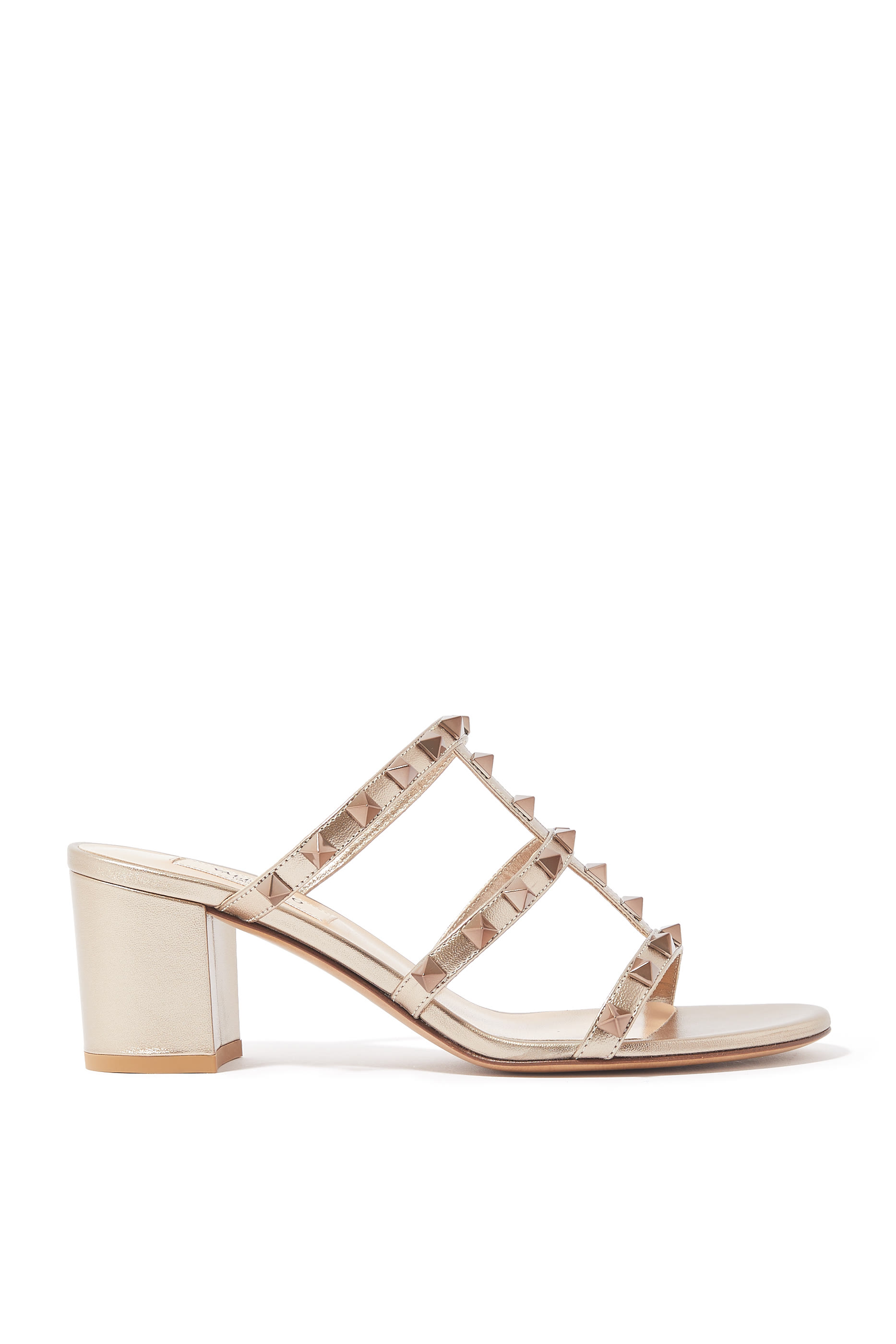 Rockstud 60 Metallic Mules