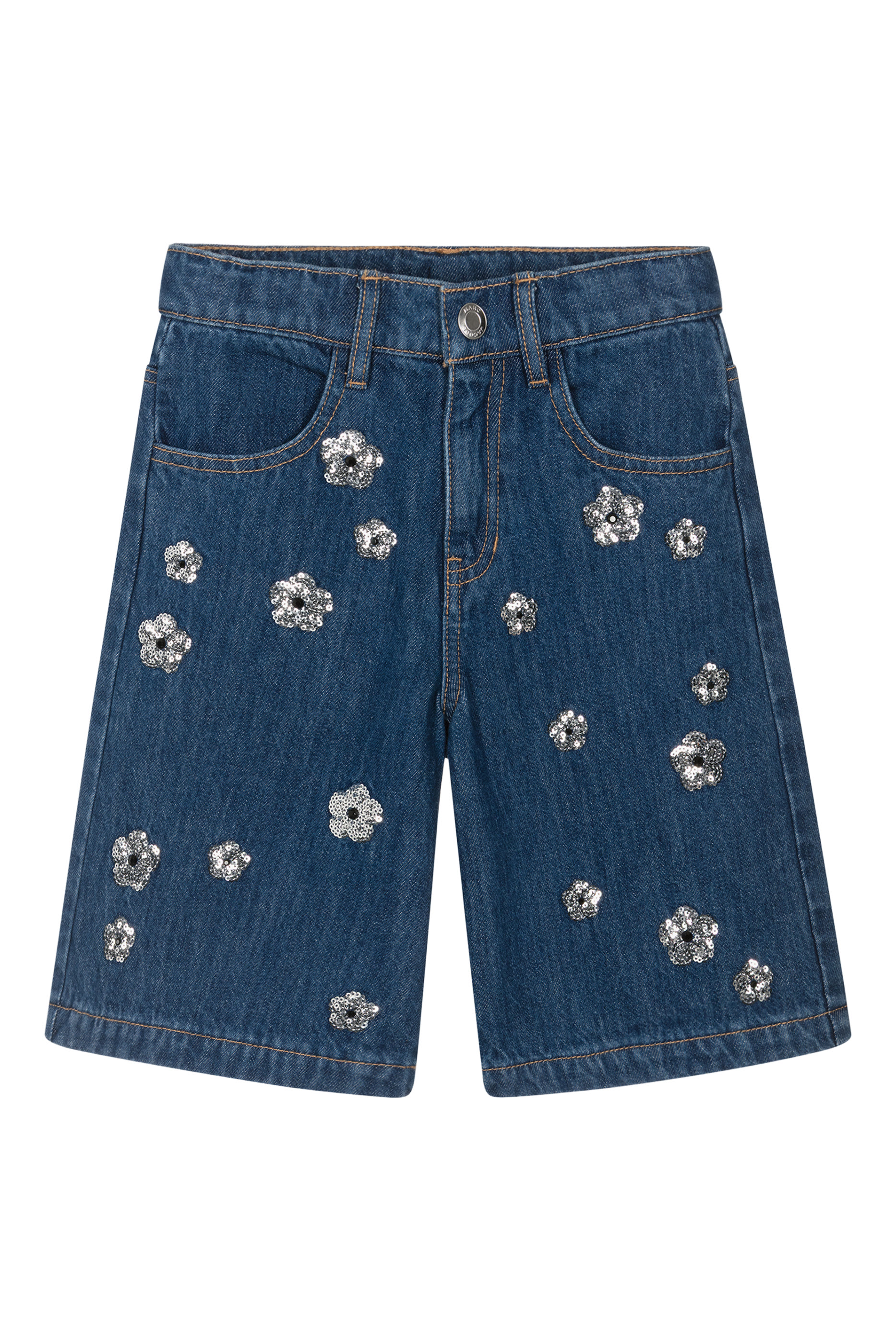 Kids Sequin Daisy Shorts