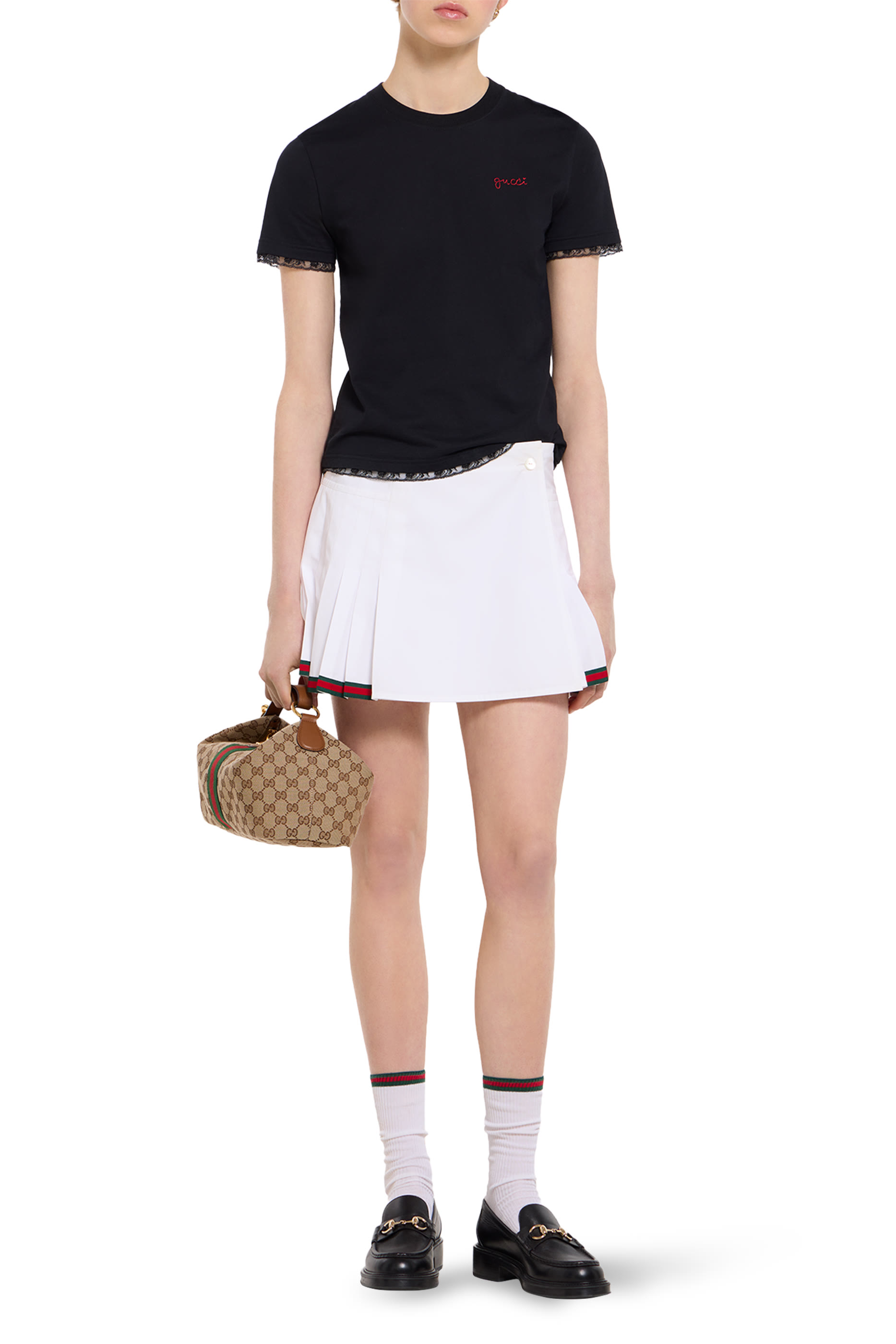 Logo Embroidery Cotton T-Shirt