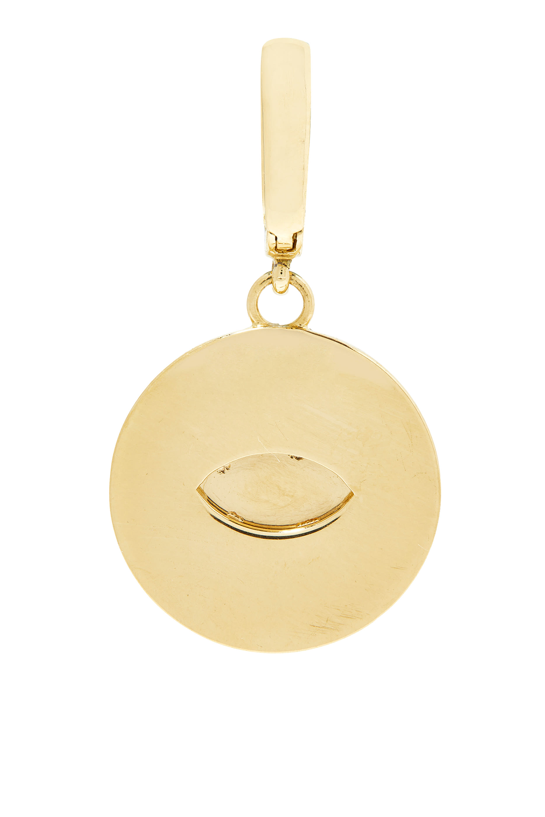 Spiral Eye Charm, 18k Yellow Gold & Diamonds