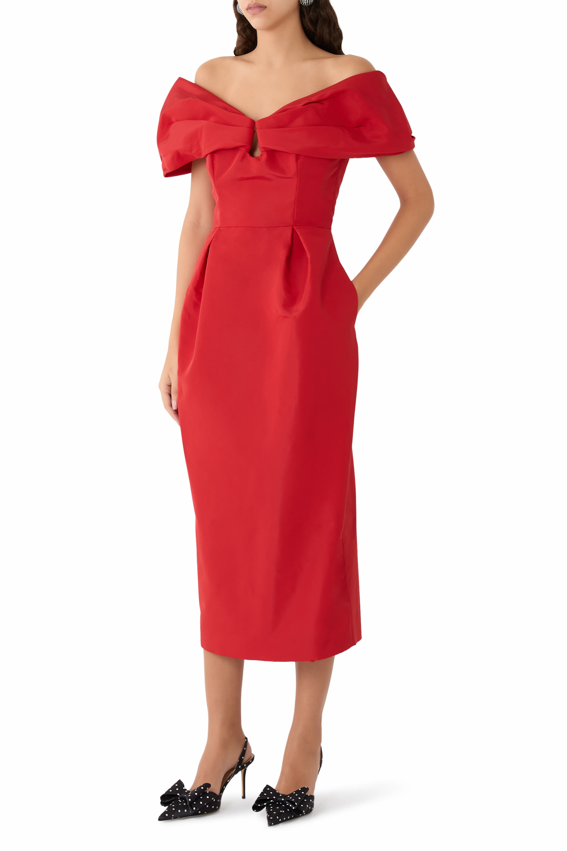 Off-Shoulder Column Dress