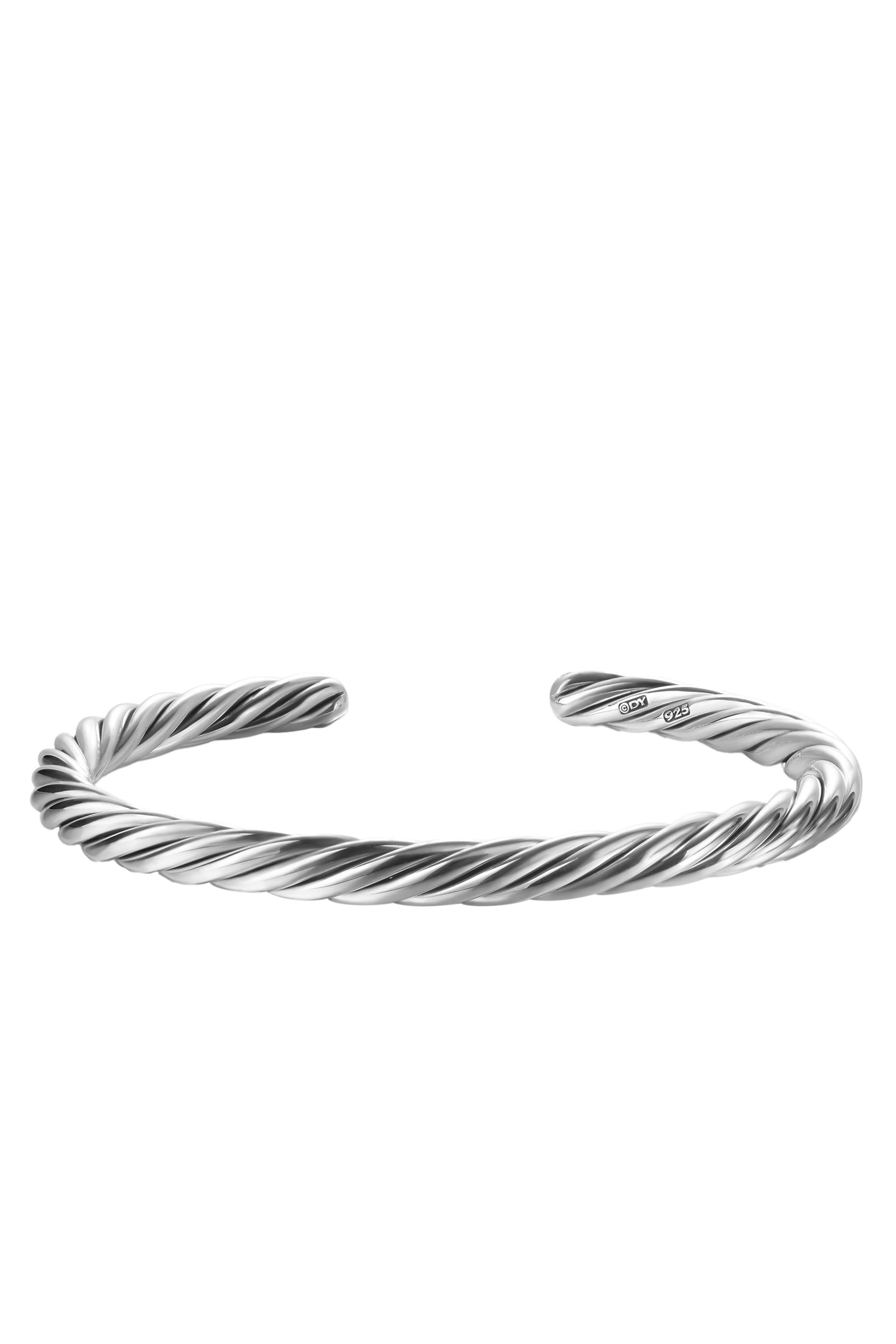 Cable Cuff Bracelet, Sterling Silver
