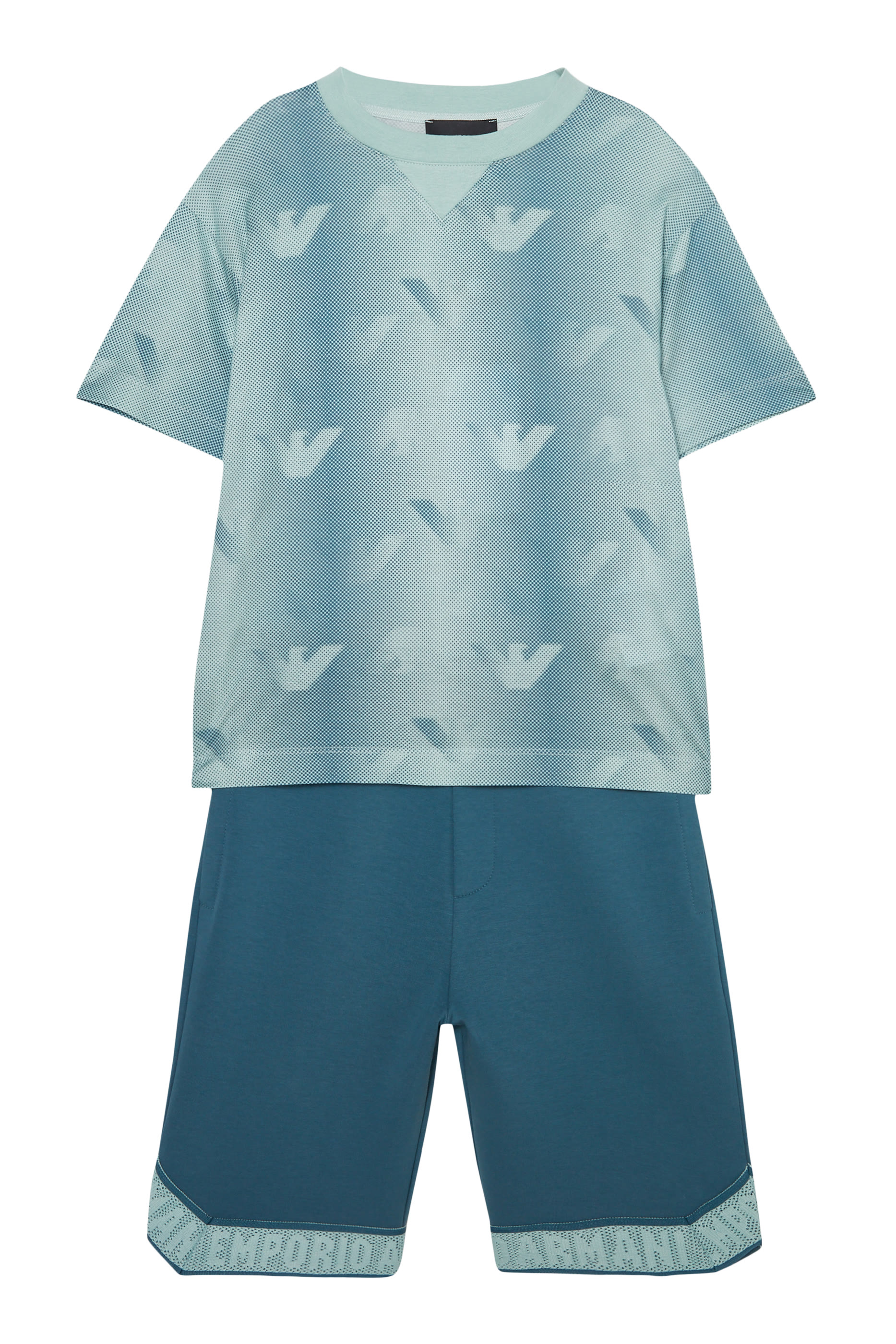 Kids All-Over Eagle Logo T-Shirt & Shorts Set 
