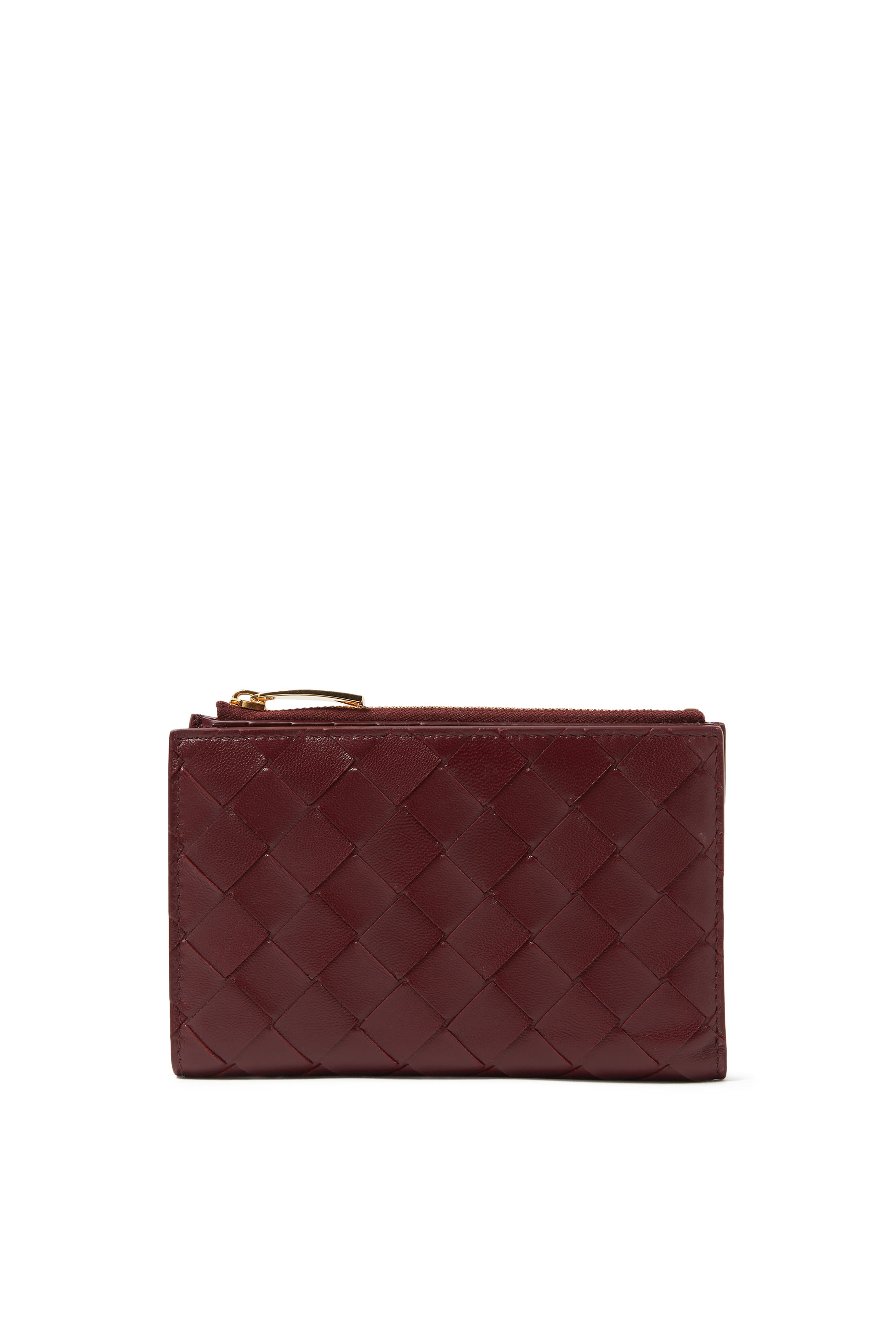 Medium Intrecciato Bi-Fold Zip Wallet