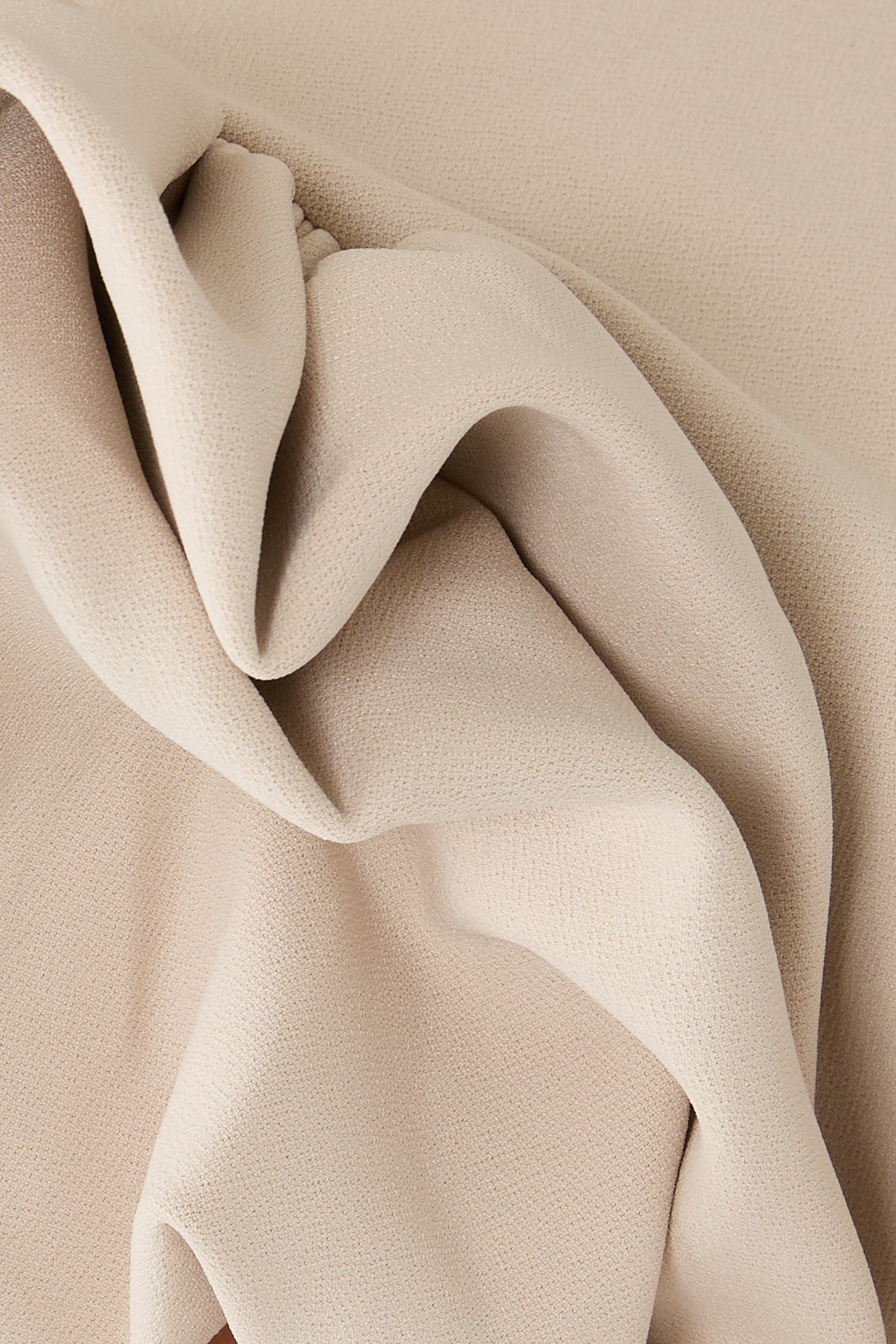 Crepe Puffy Midi Dress