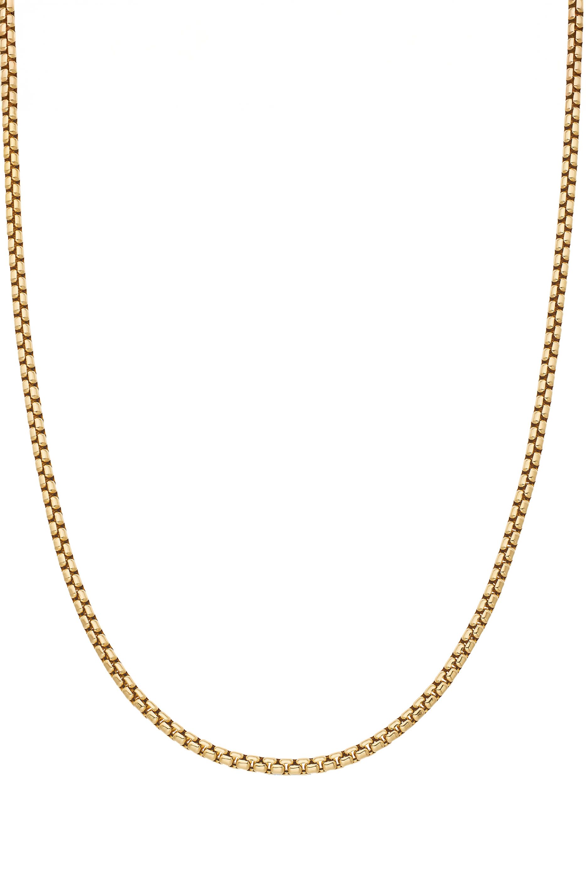   Box Chain Necklace, 18K Yellow Gold