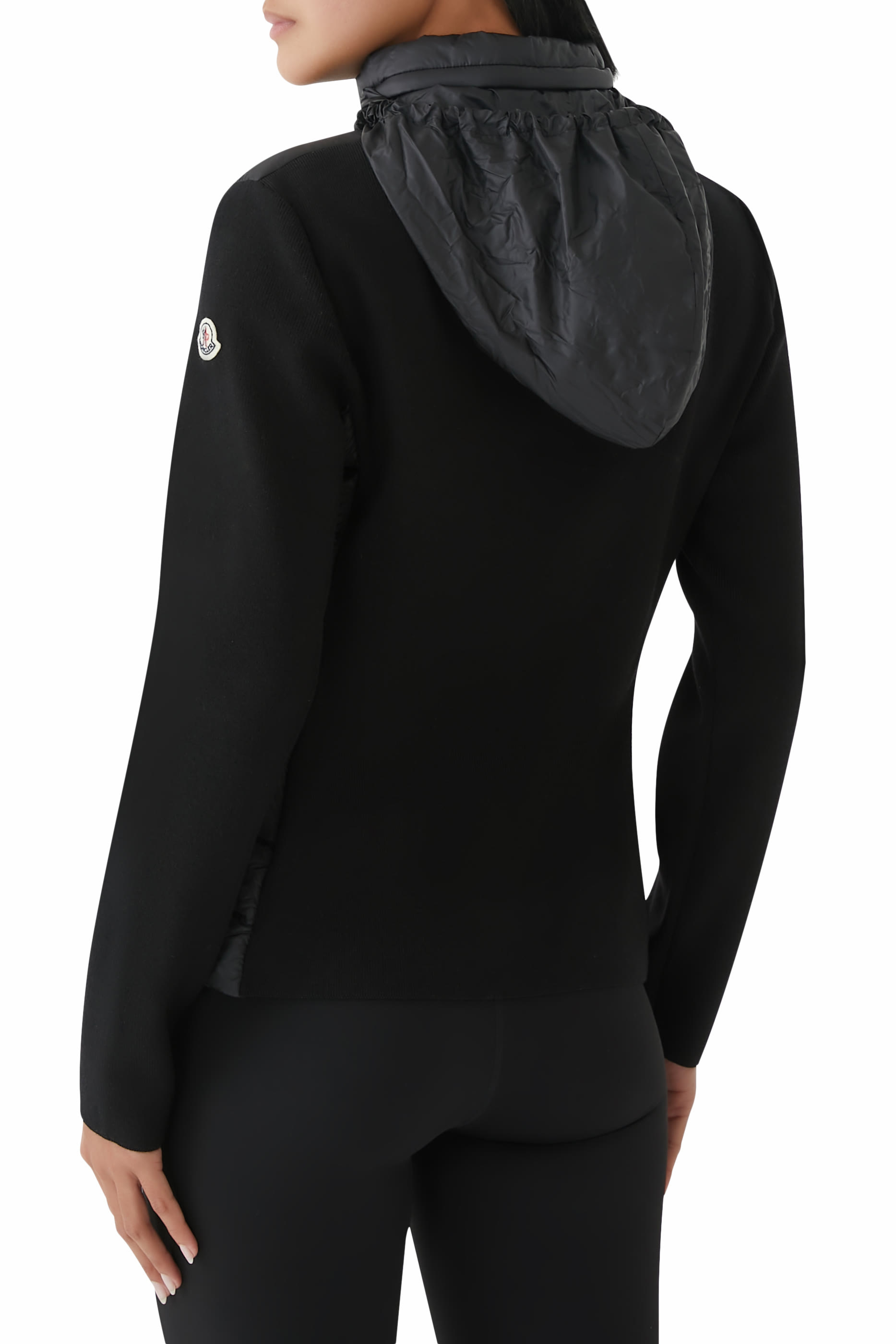 Padded Cotton Zip-Up Cardigan