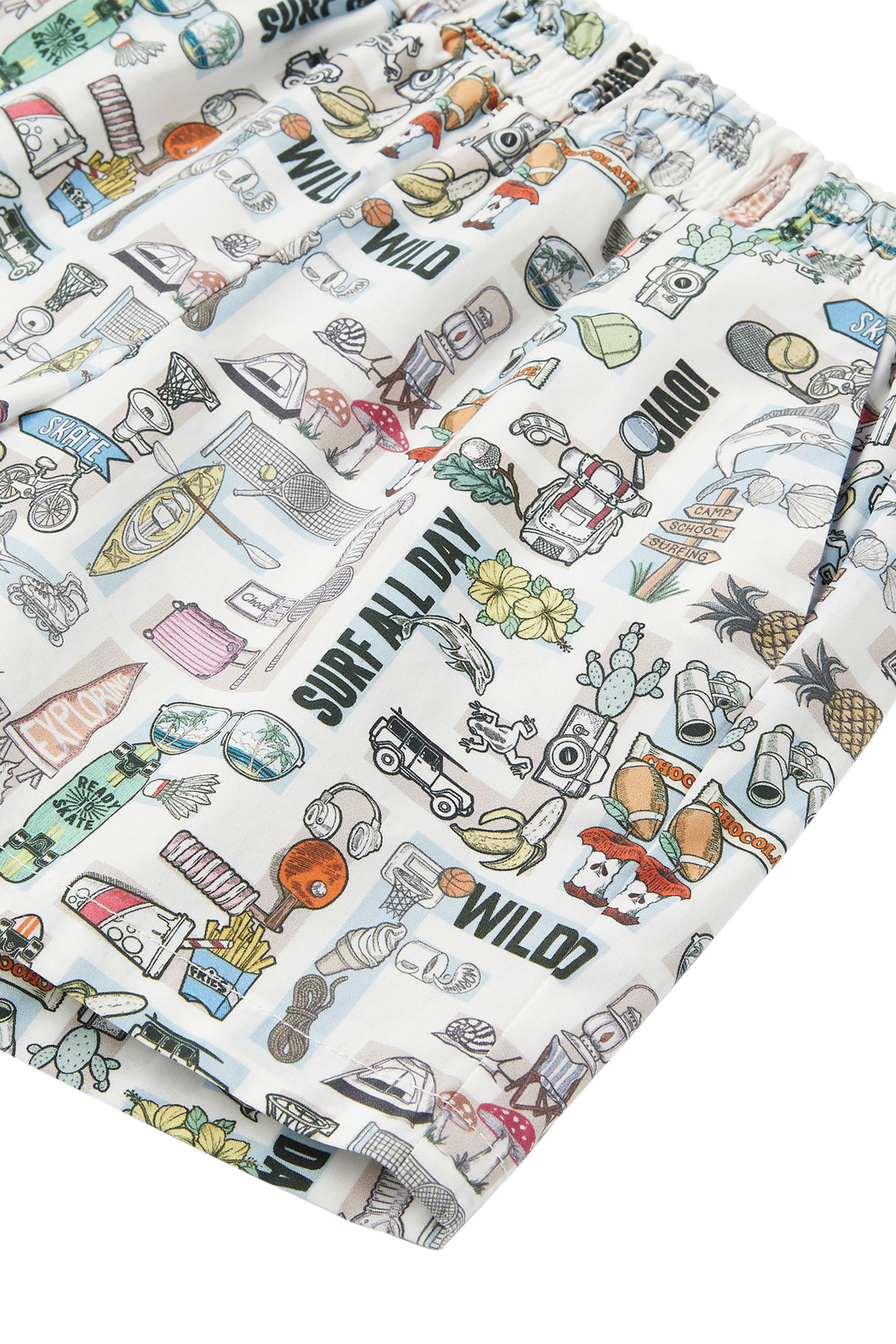 Kids Logo Cartoon Bermuda Shorts