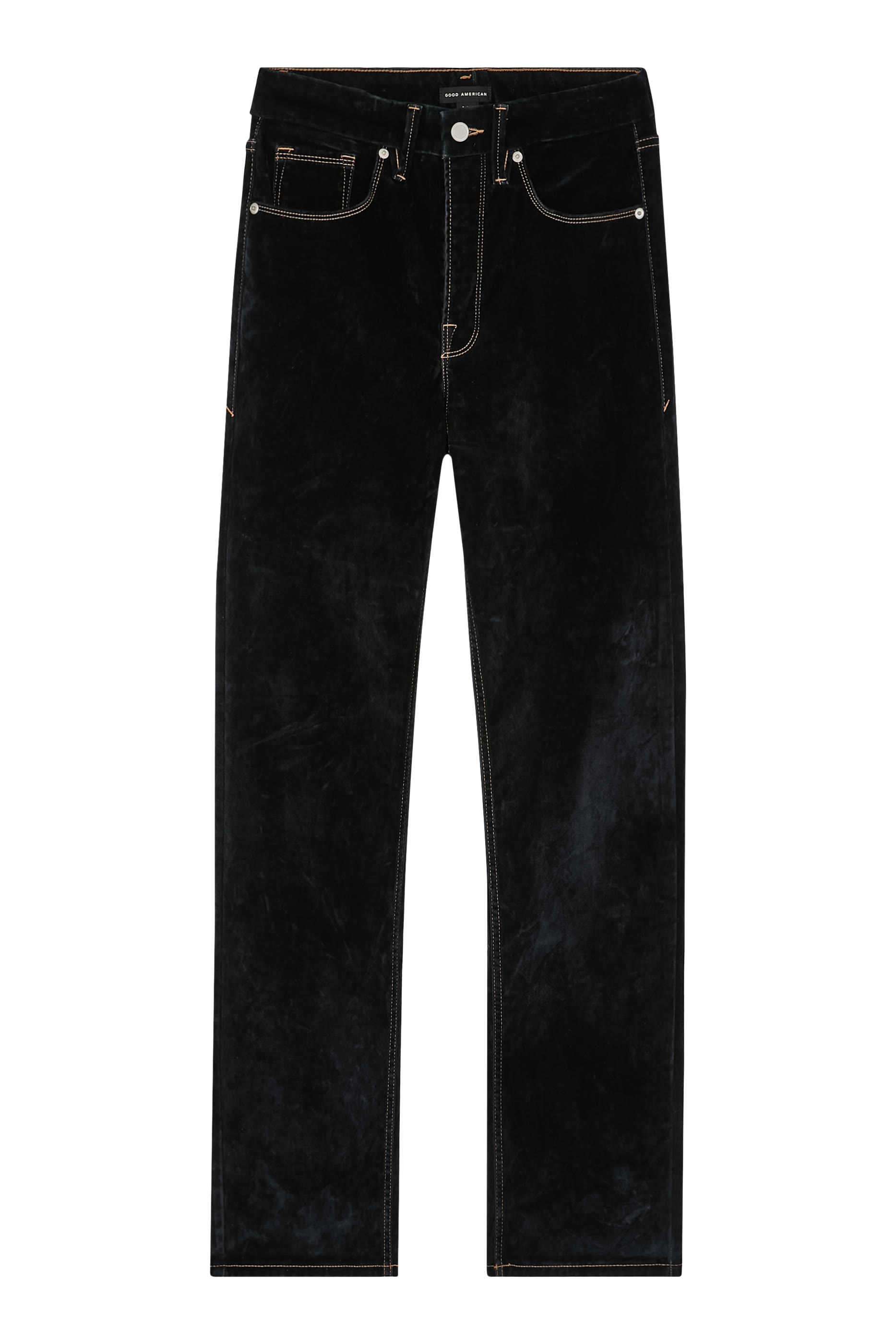 Good Icon Straight Velvet Denim Jeans