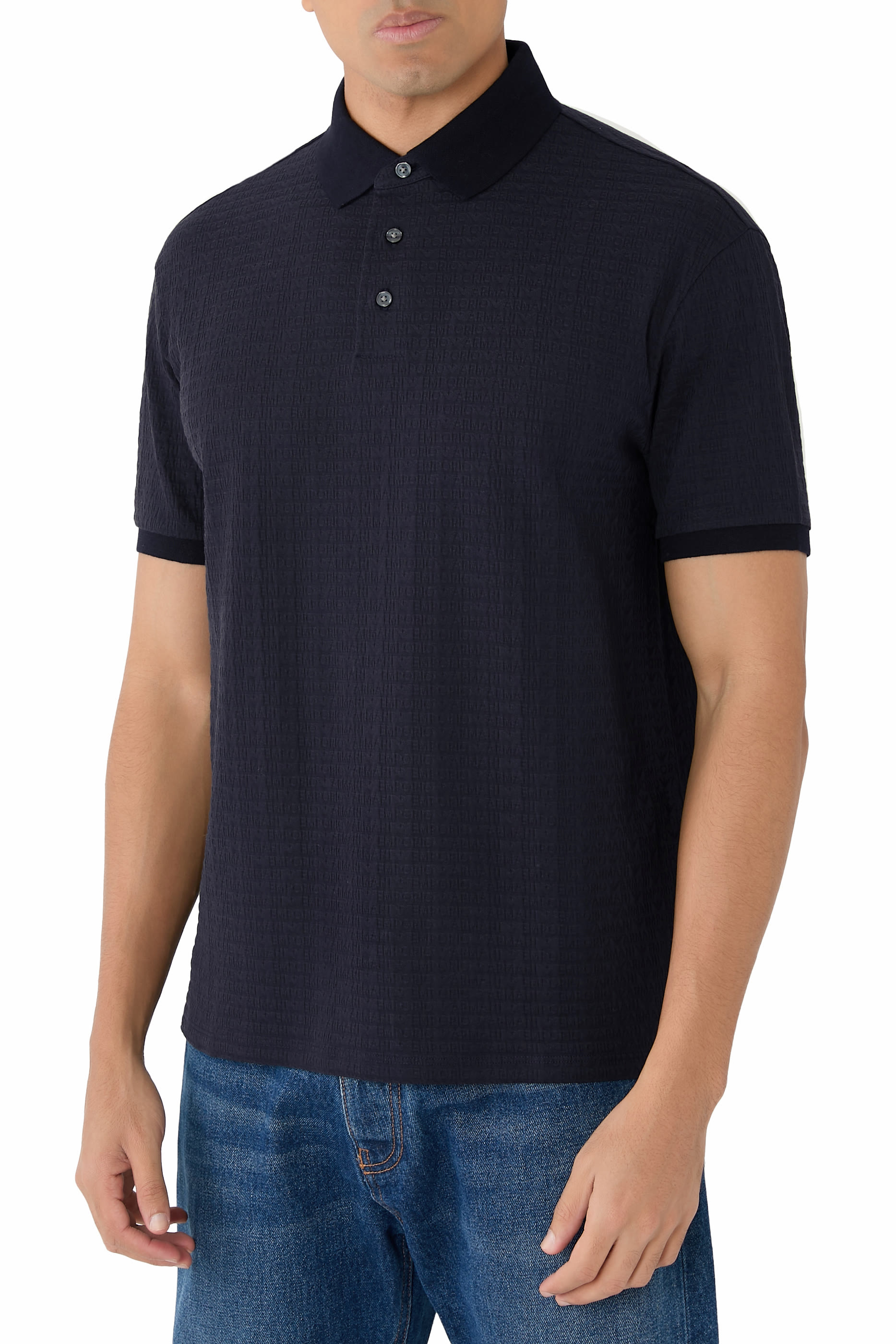 Micro EA Text Logo Polo Shirt