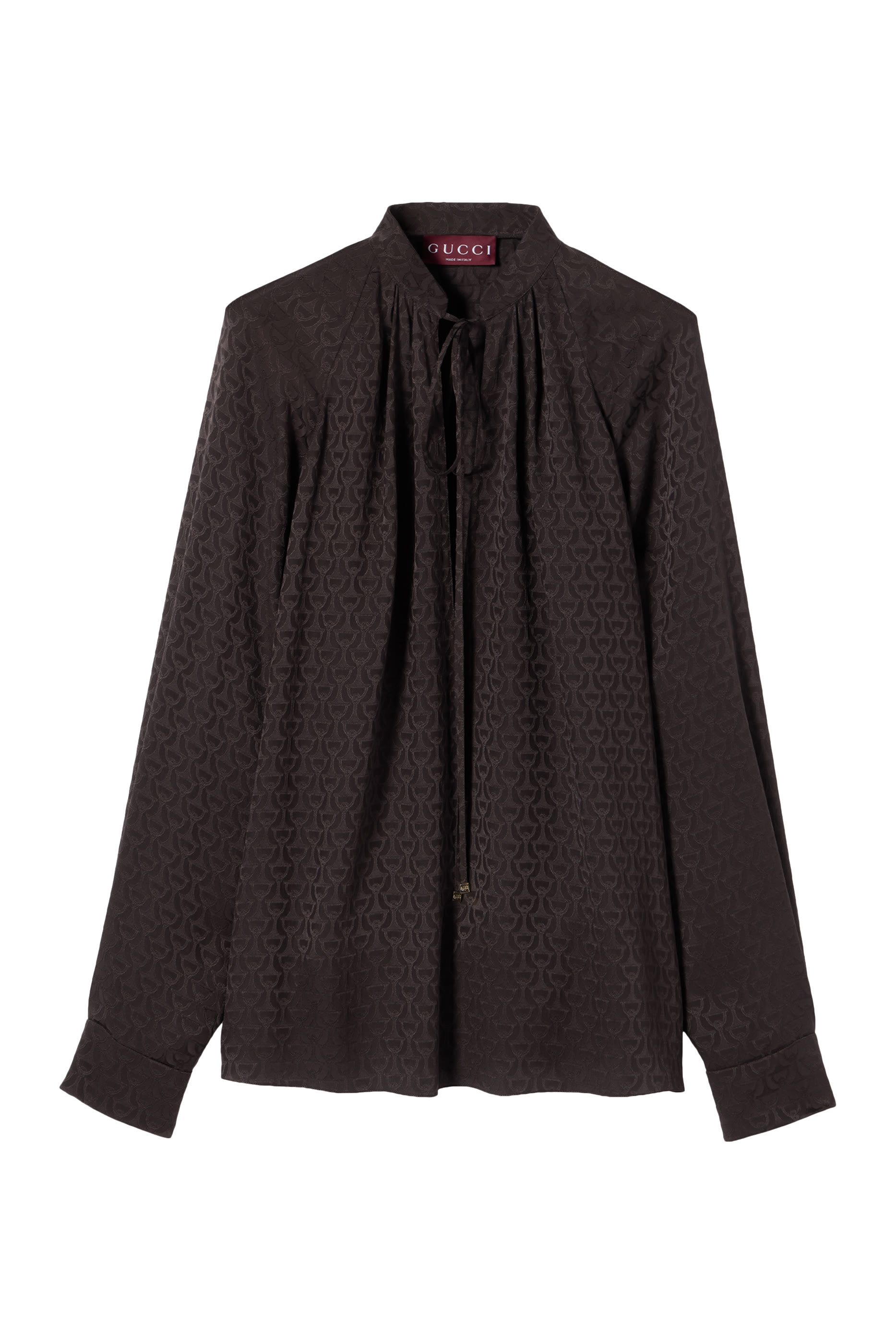 Horsebit Silk Jacquard Shirt