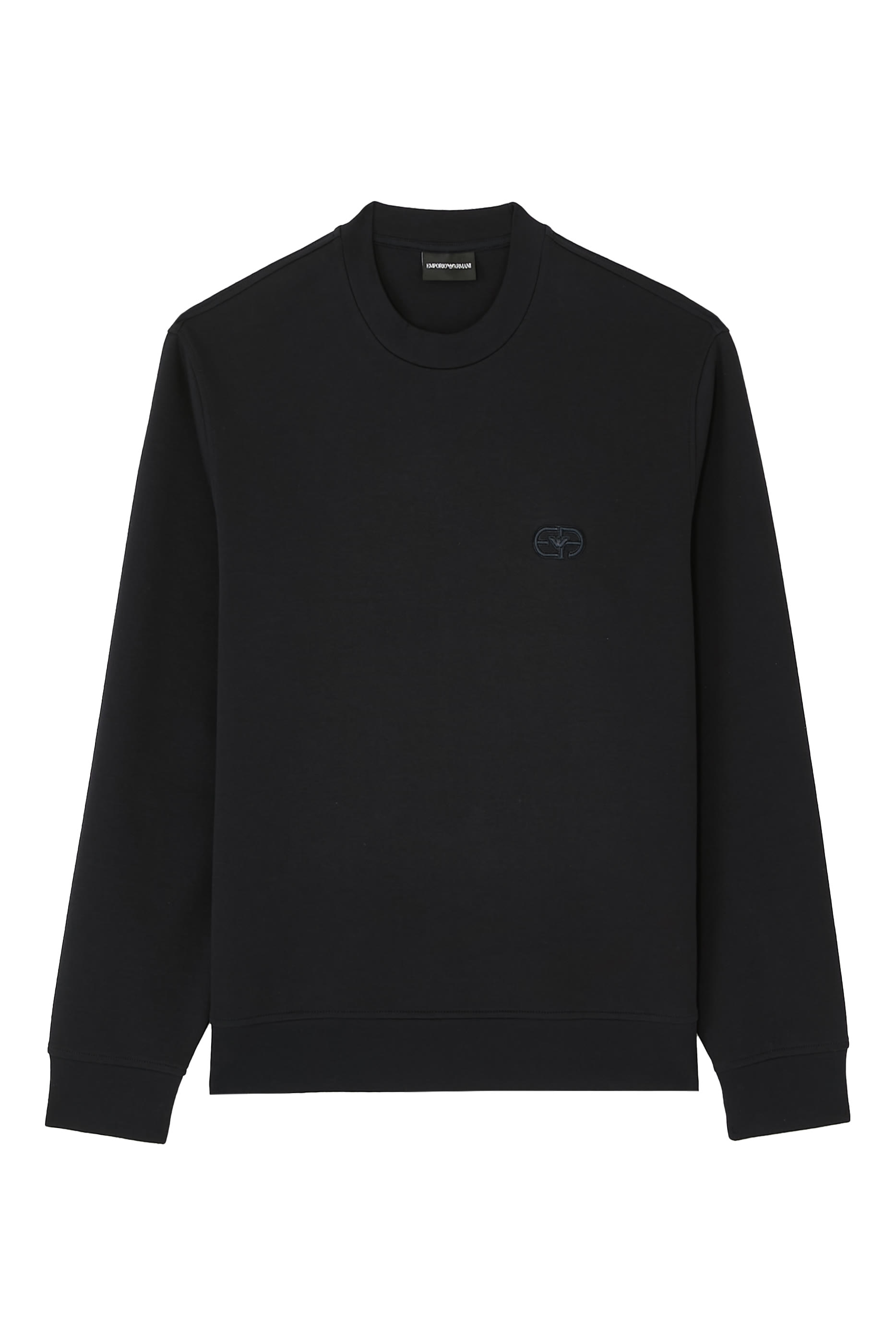 Embossed EA Logo Double-Jersey Sweatshirt