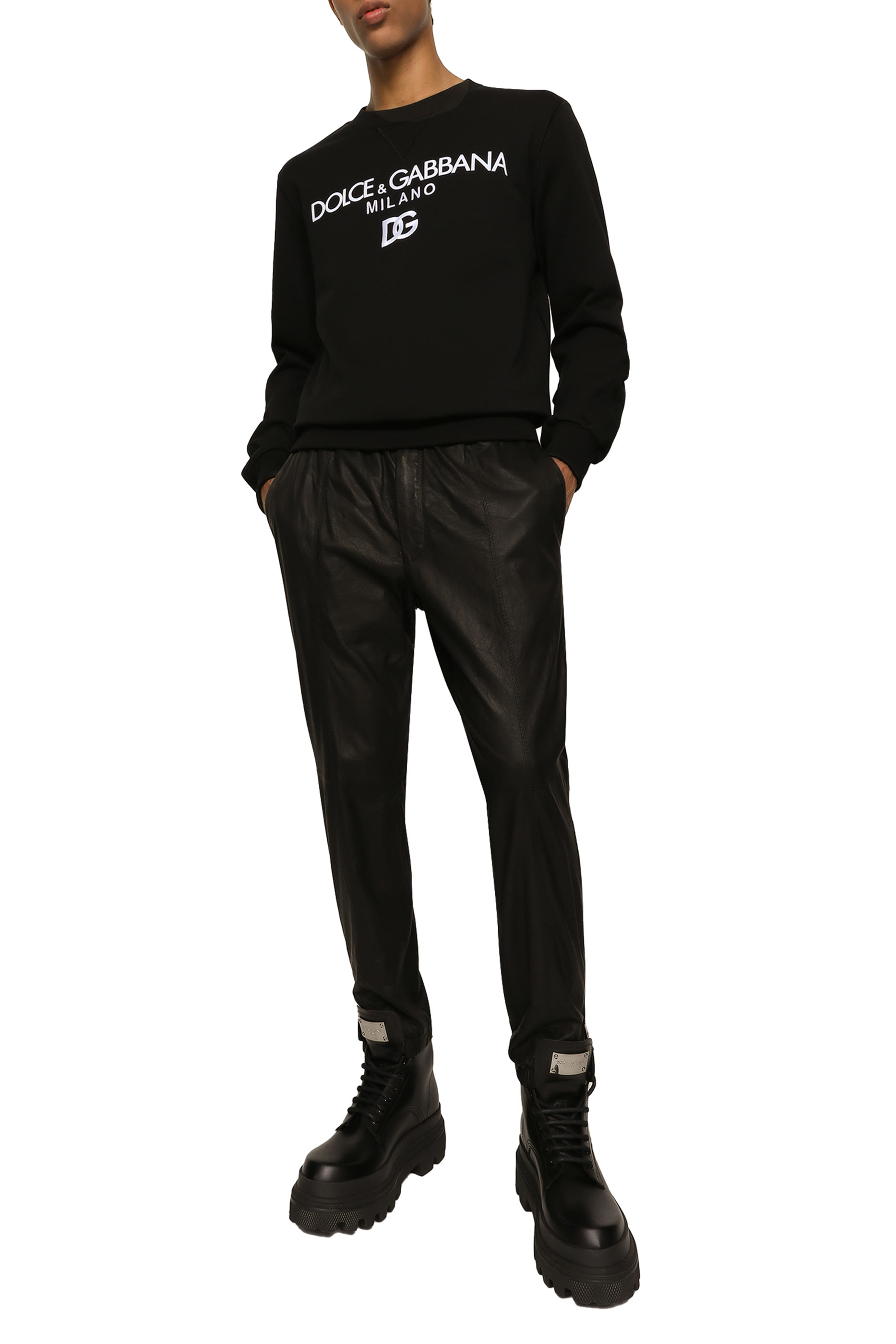  Jersey Sweatshirt with DG Embroidery