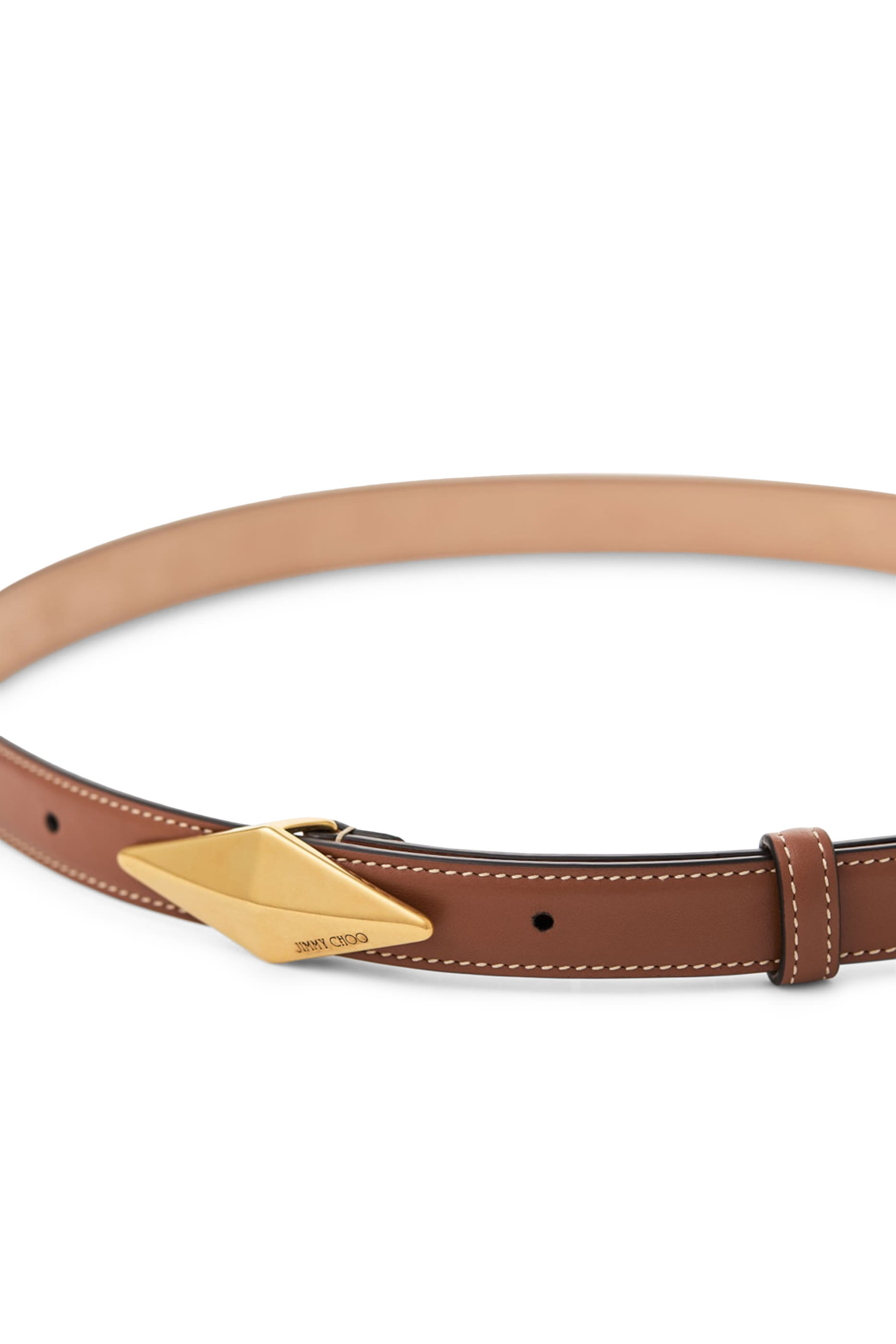 Diamond Calf Leather Clasp Belt