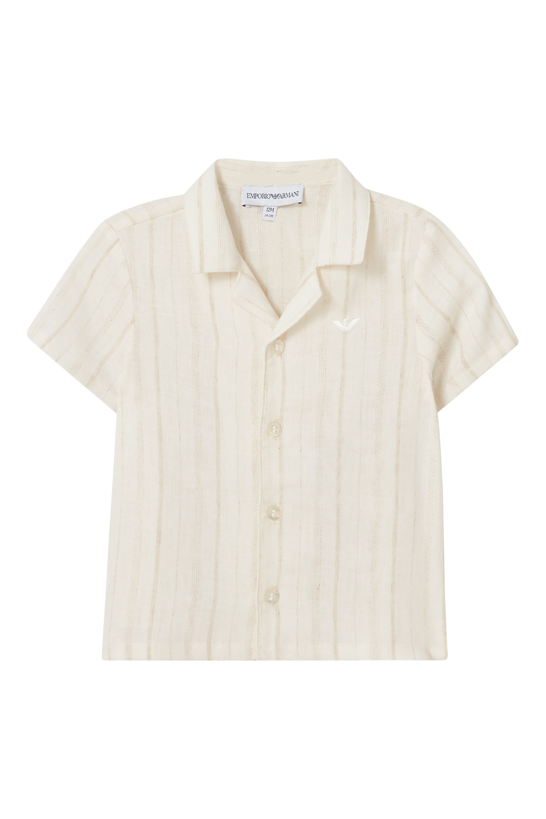 Striped Linen-Blend Jacquard Shirt