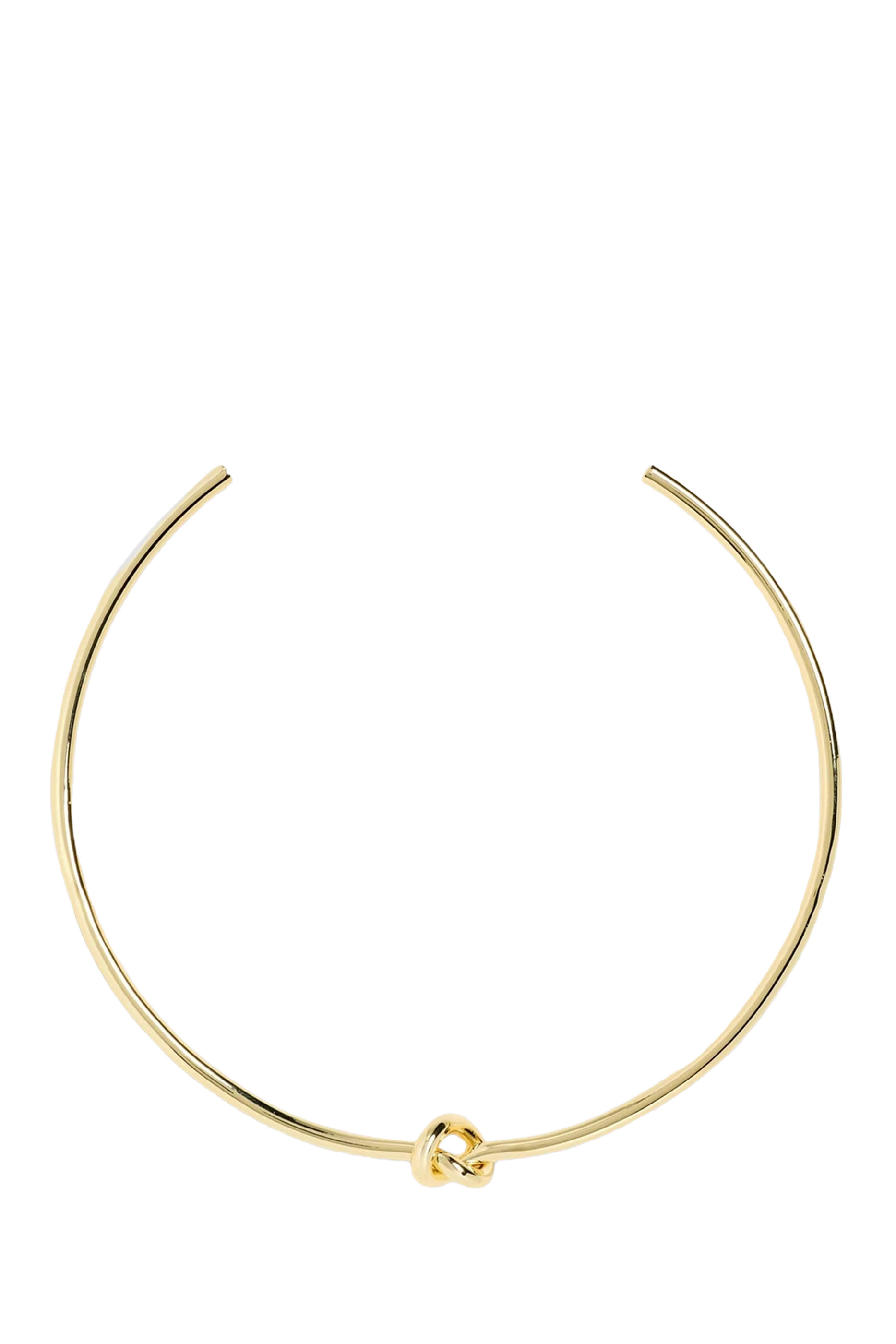  Knot Necklace Cuff, 14ct Gold Plated