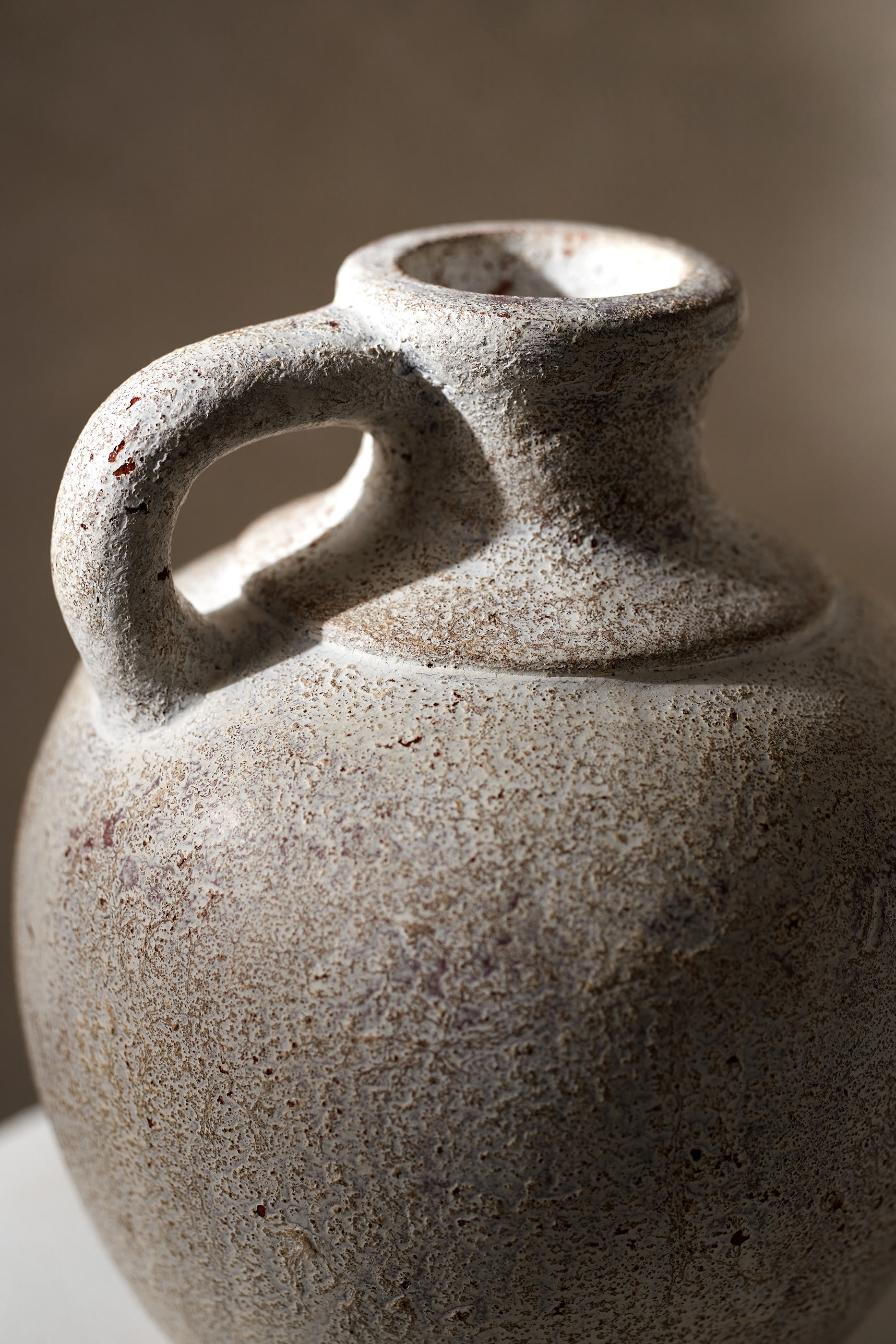 Arley Whitewashed Terracotta Jug