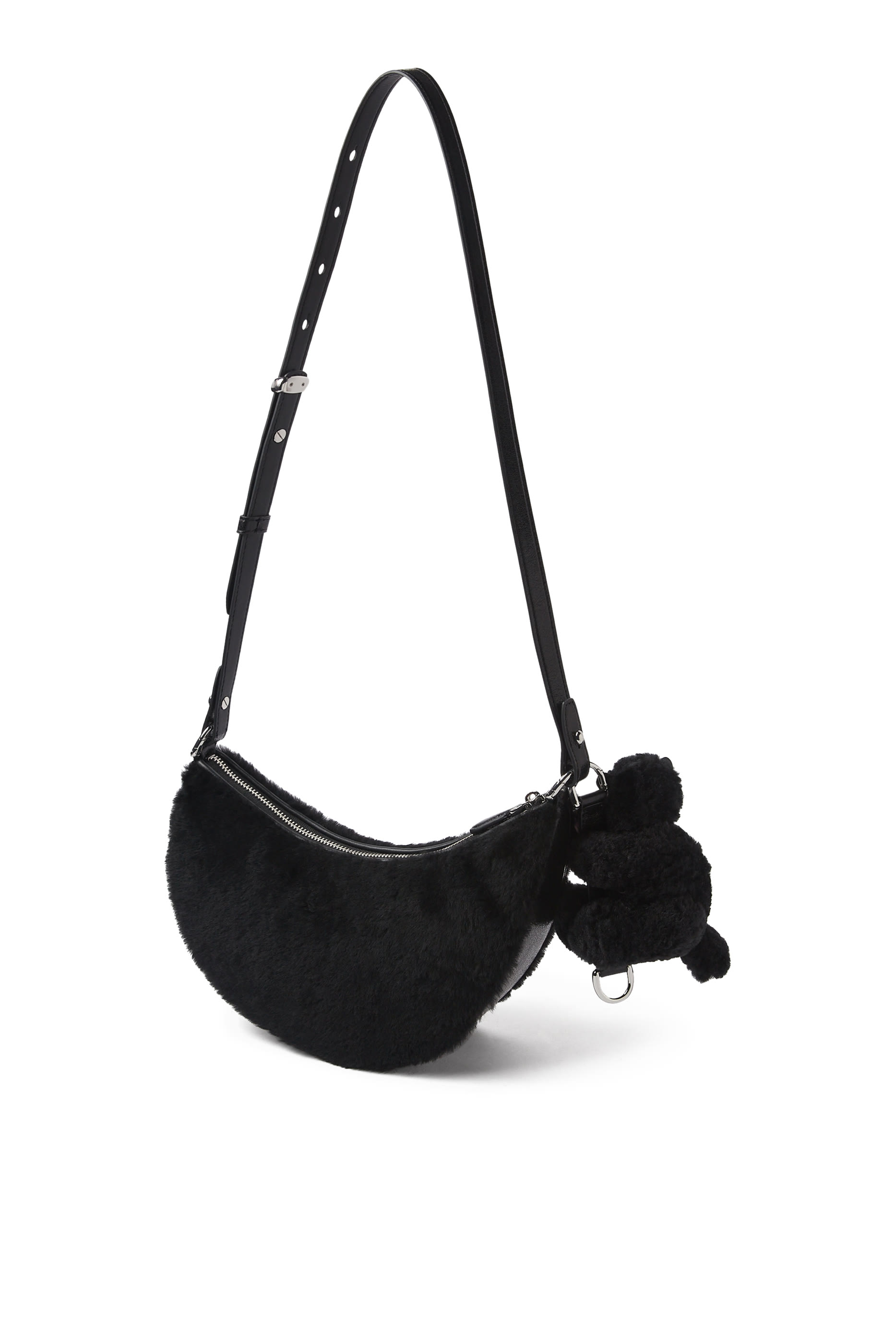 Duo Shearling Bear Crossbody Bag