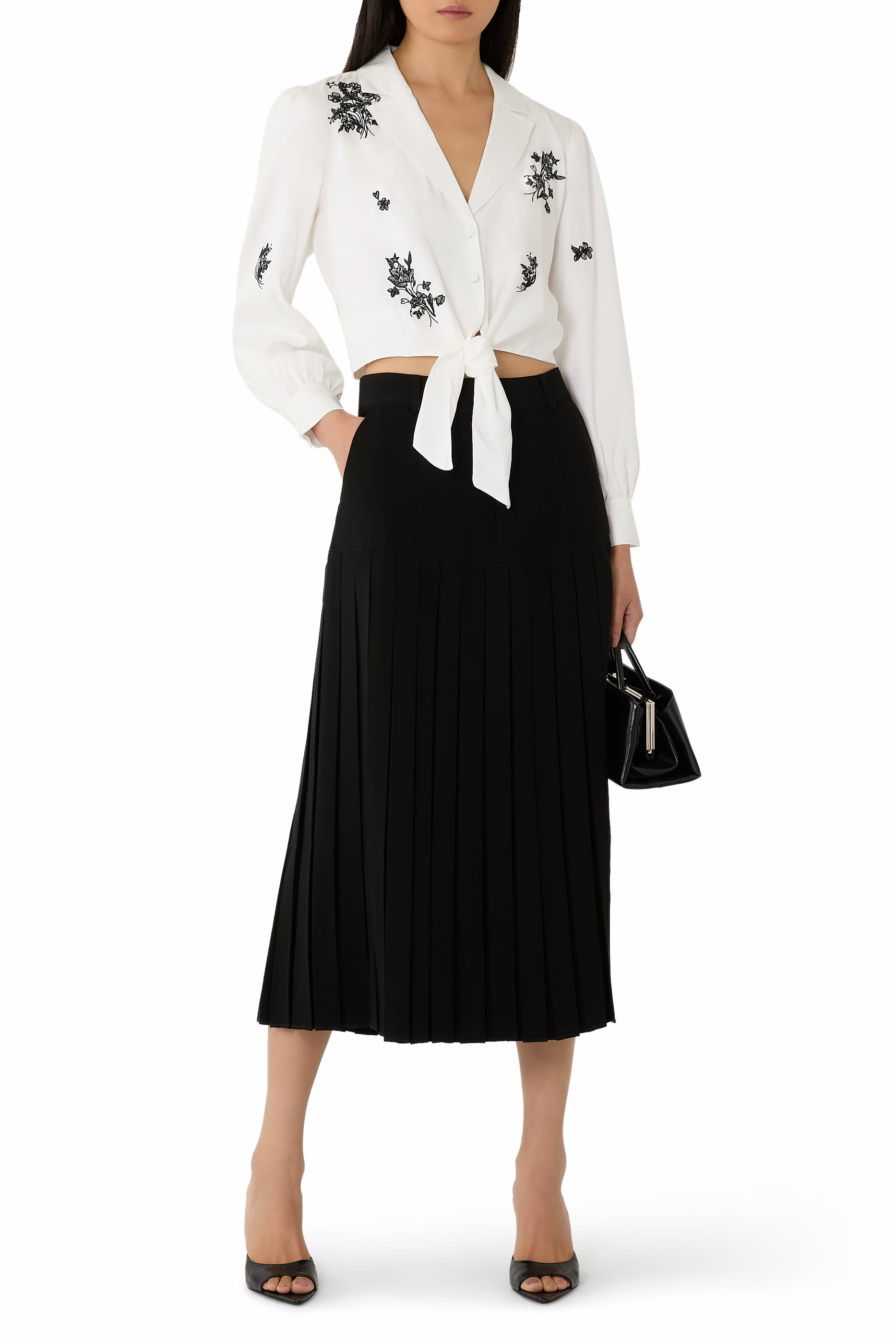 Bane Crepe Midi Skirt