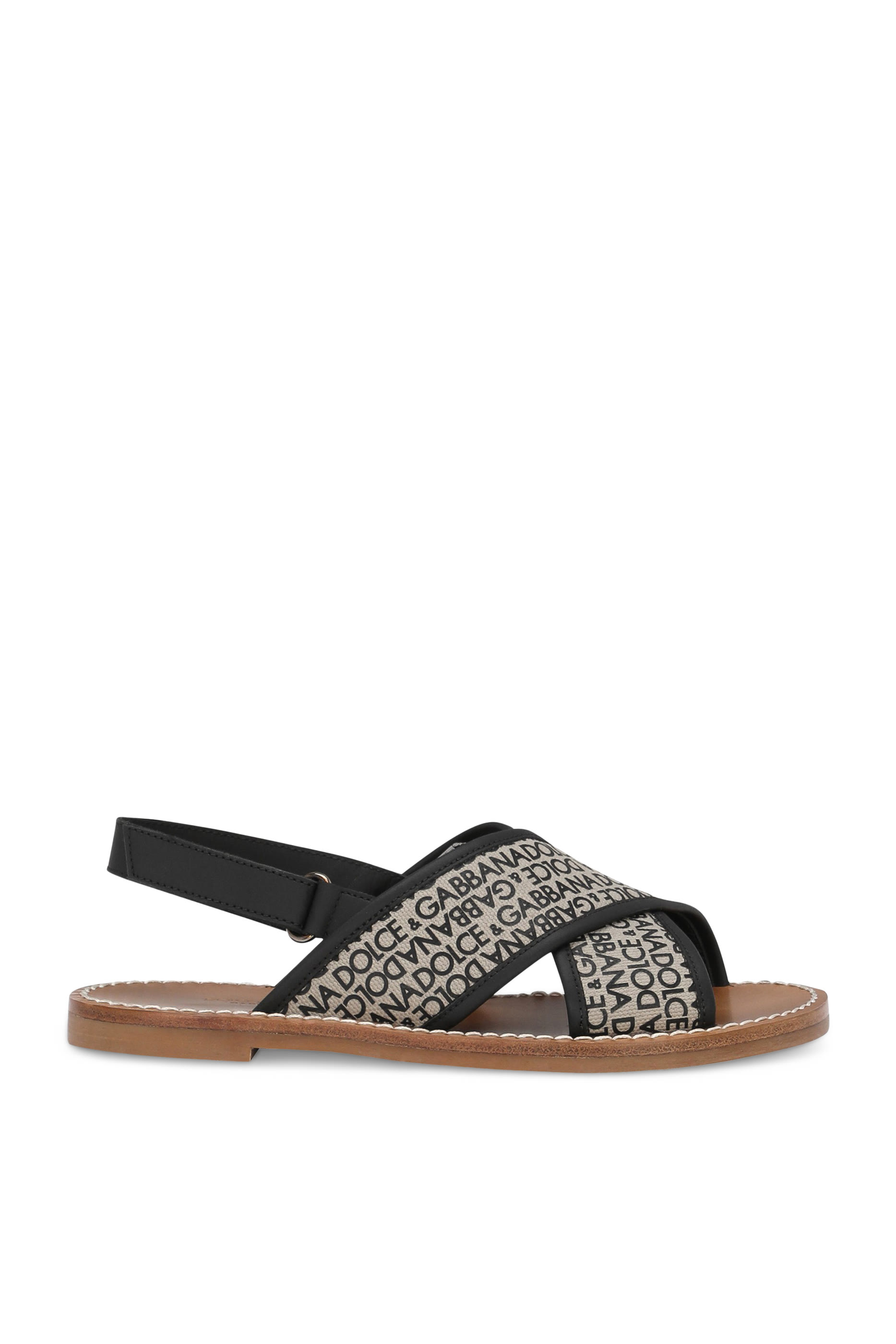 Kids Canvas Sandals with DG Logo Print