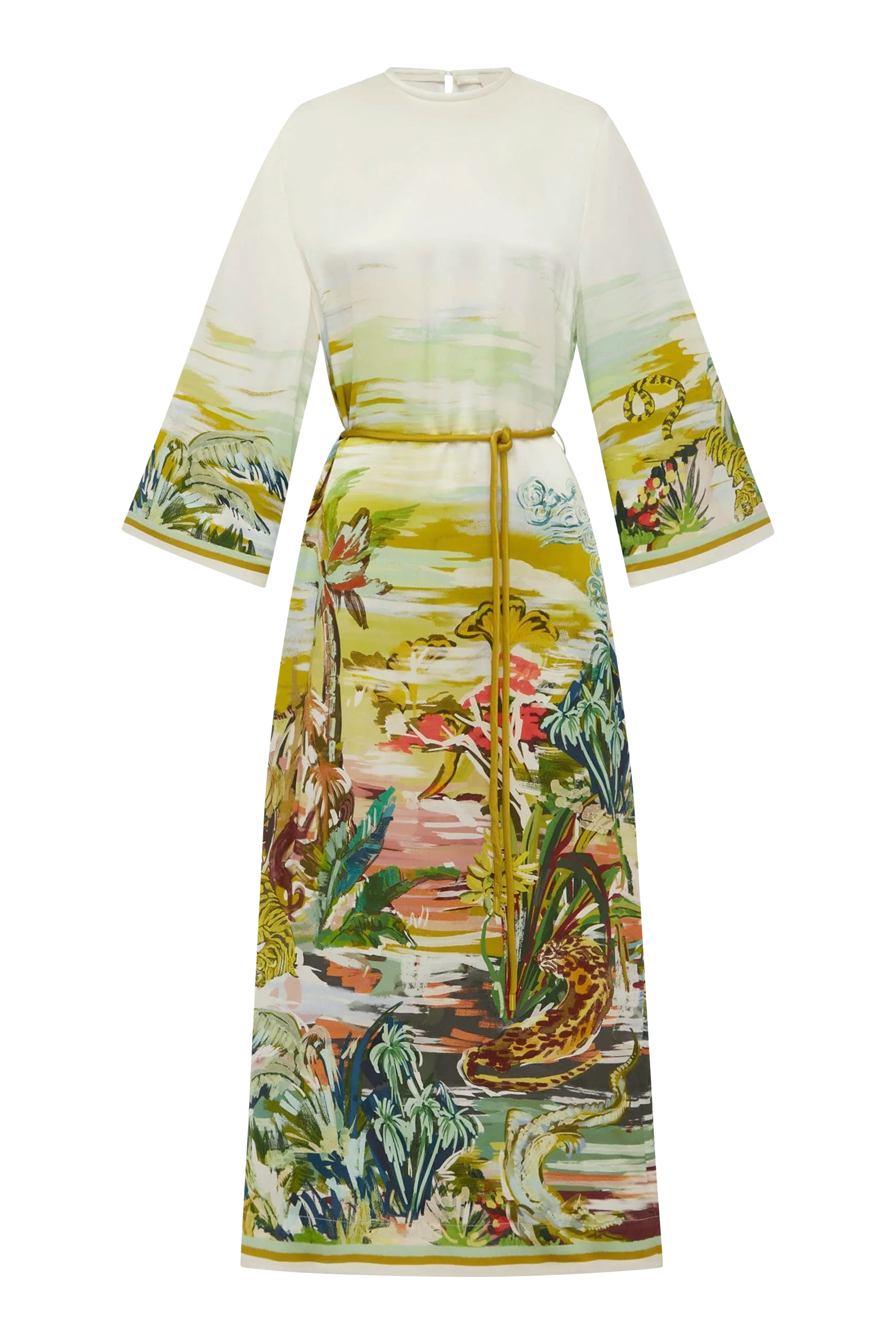 Jungle Boogie Silk Midi Dress