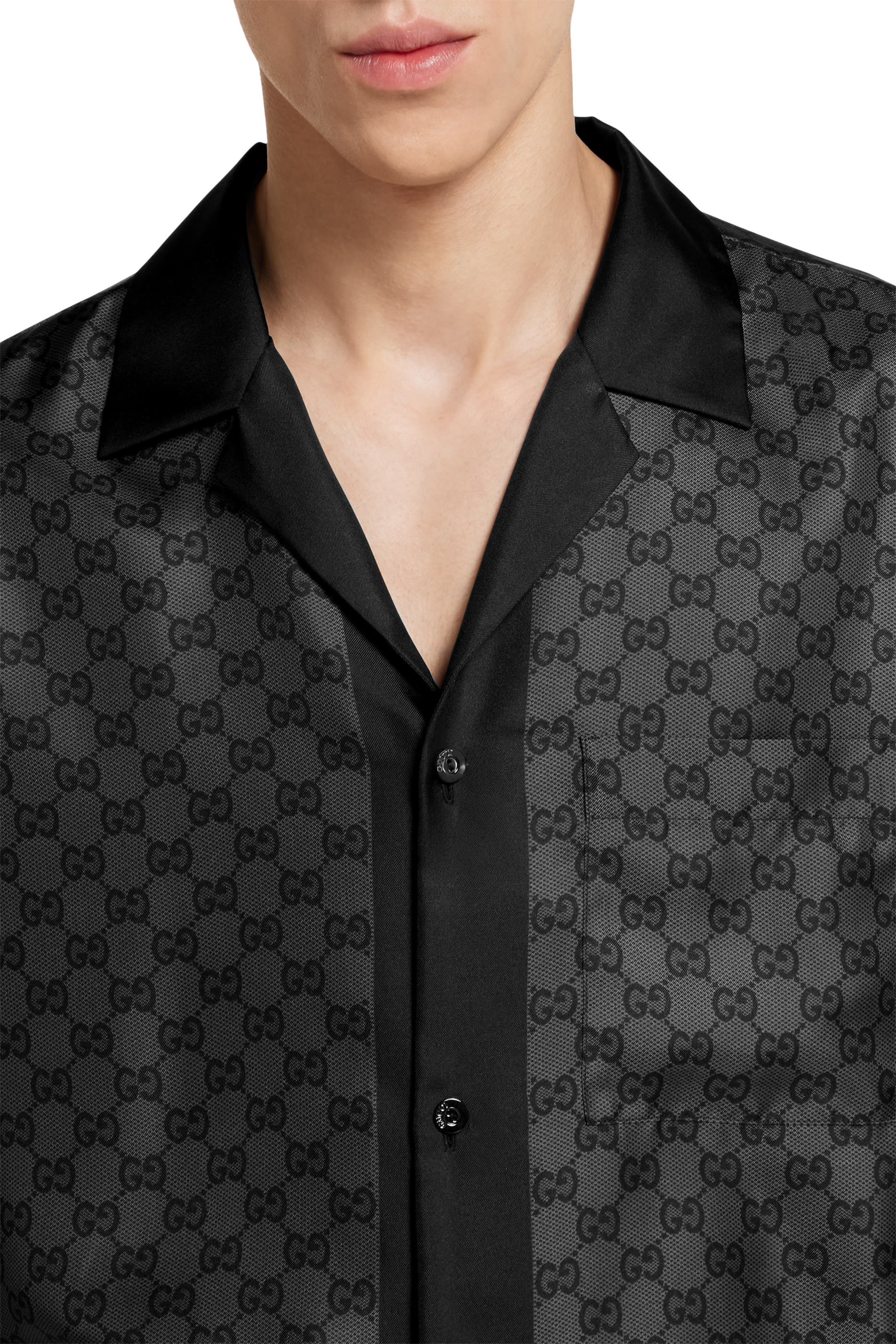 Silk Twill Bowling Shirt 