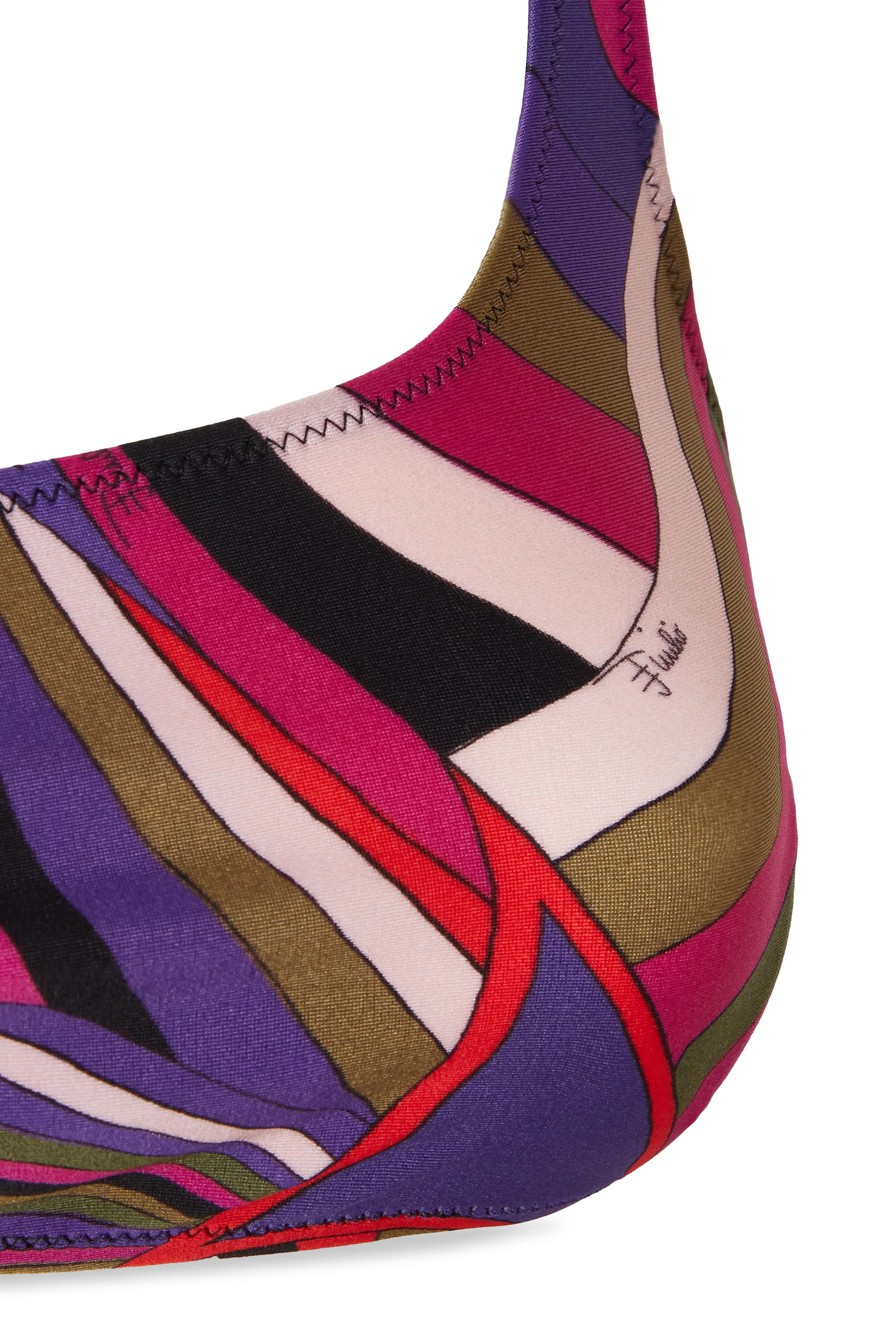 Iride Print One-Shoulder Bikini Top 