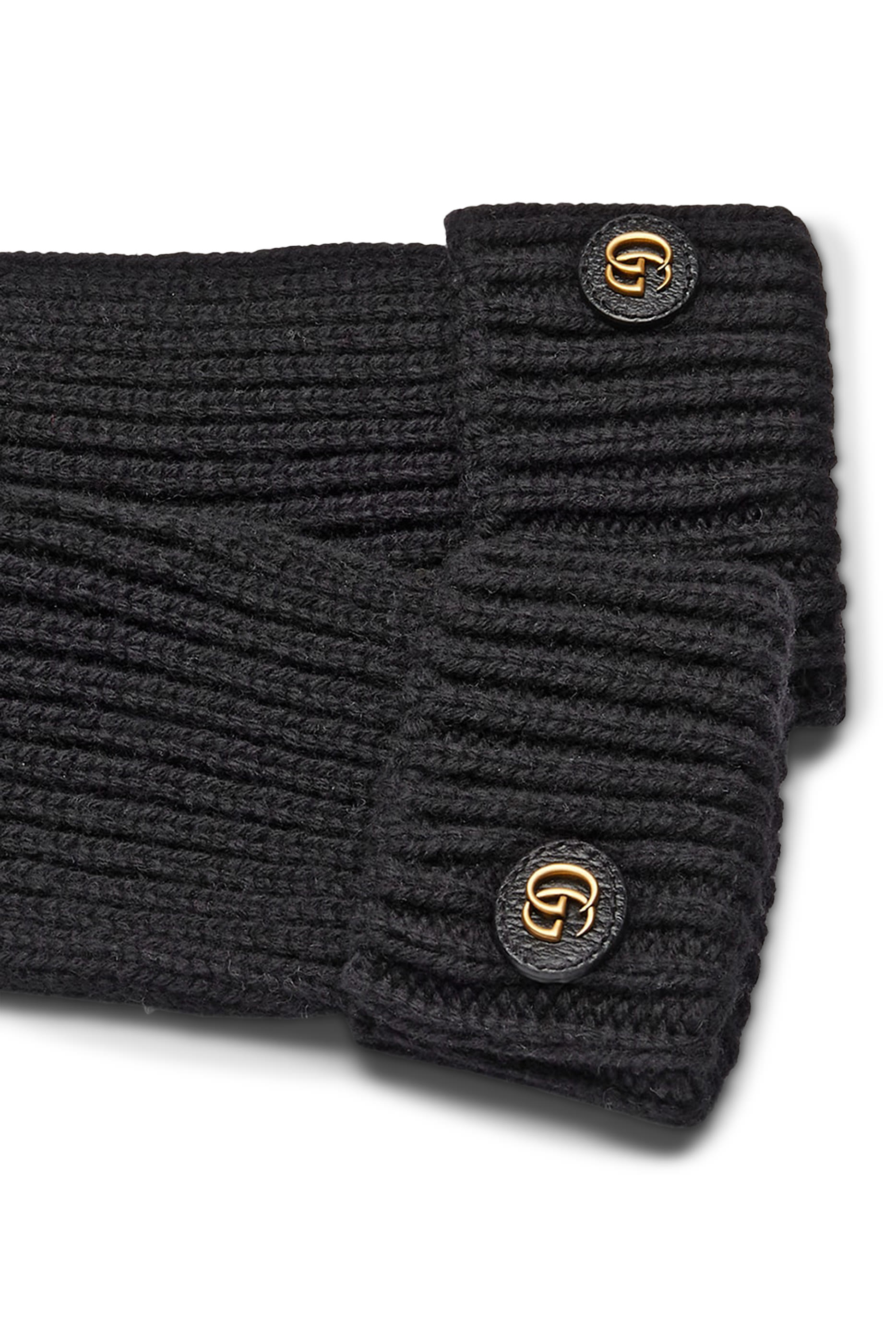 Wool Cashmere Gloves with Double G
