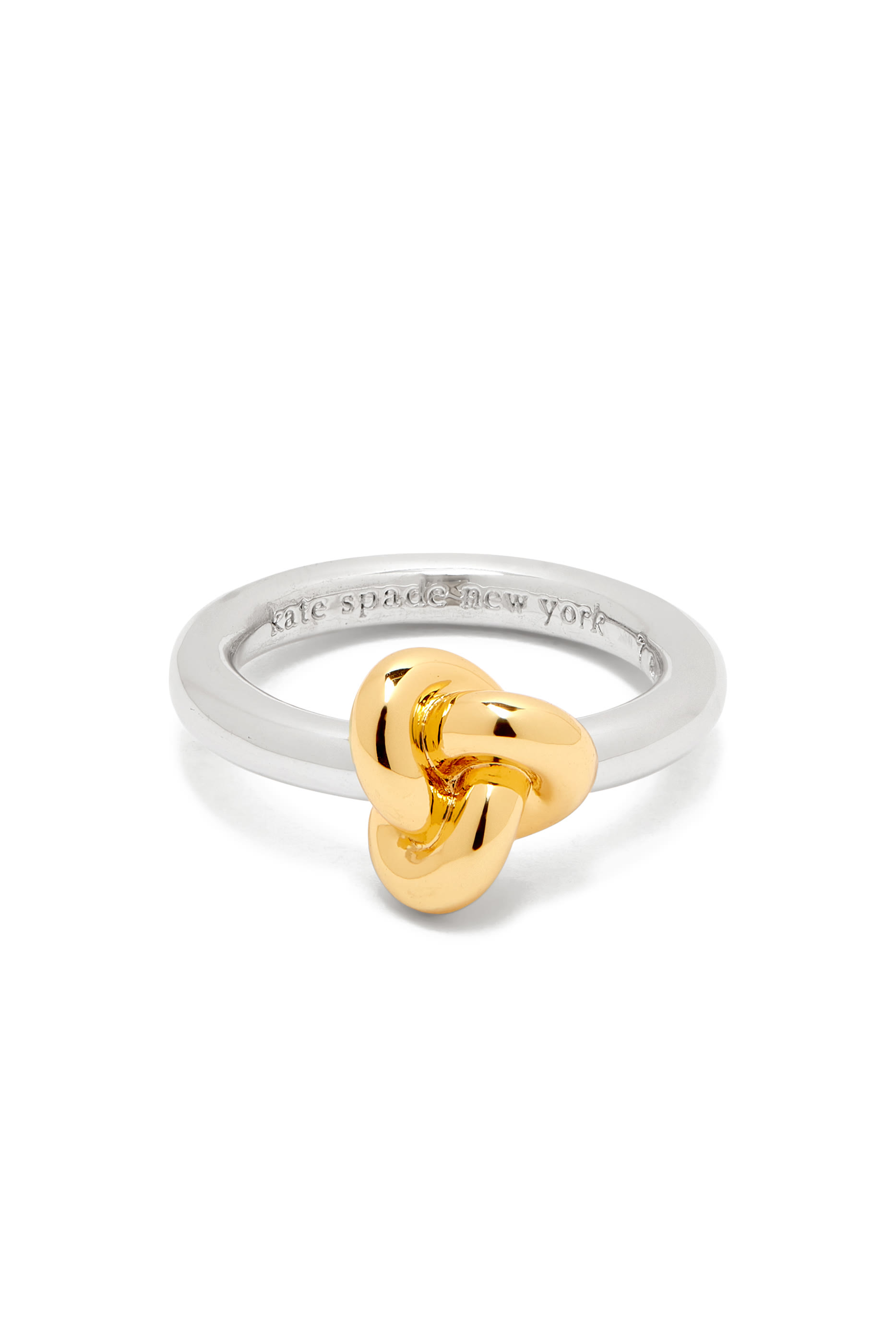 Double Knot Ring, Plated Metal