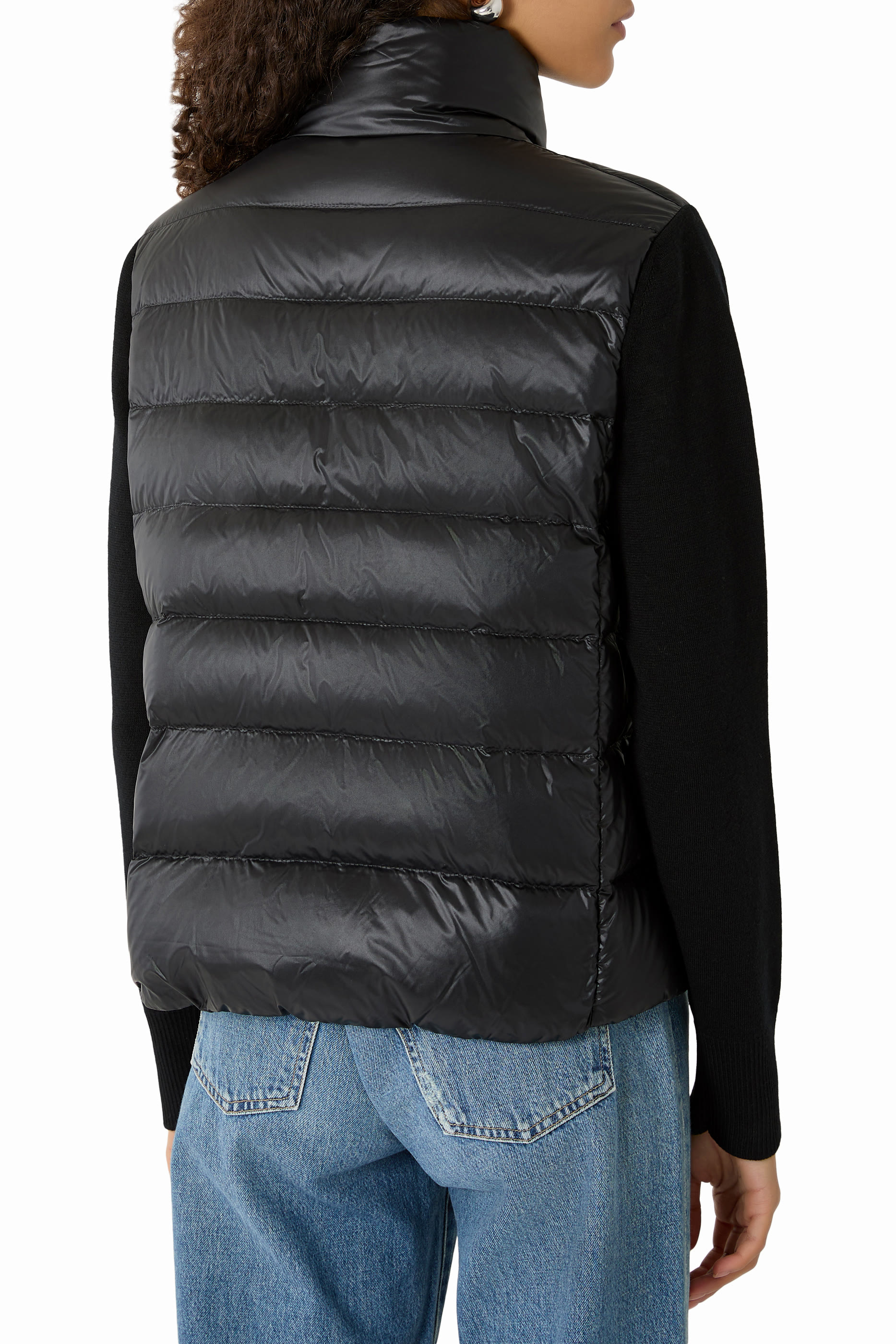 Padded Wool Tricot Cardigan