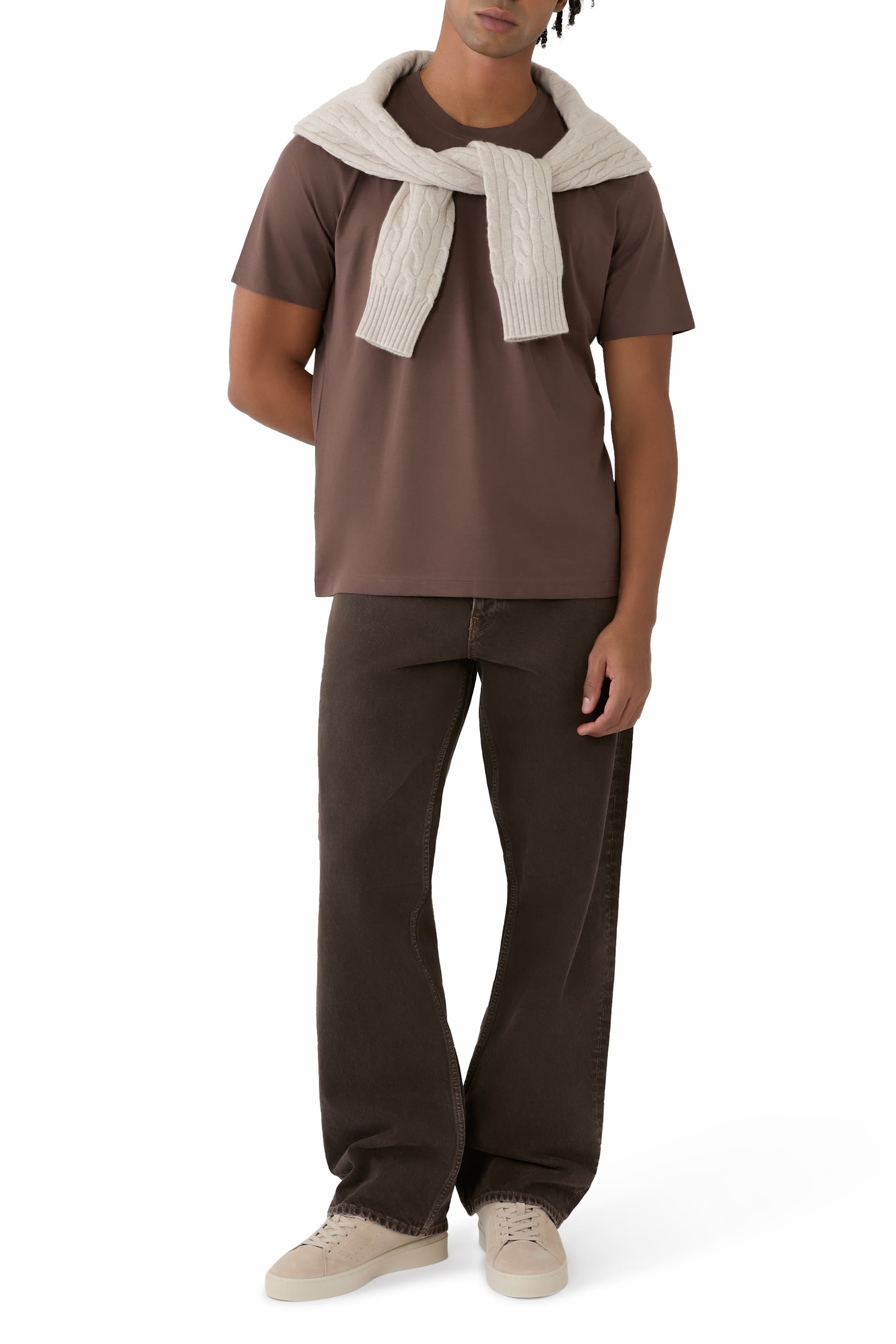 Cotton Silk Crewneck T-Shirt