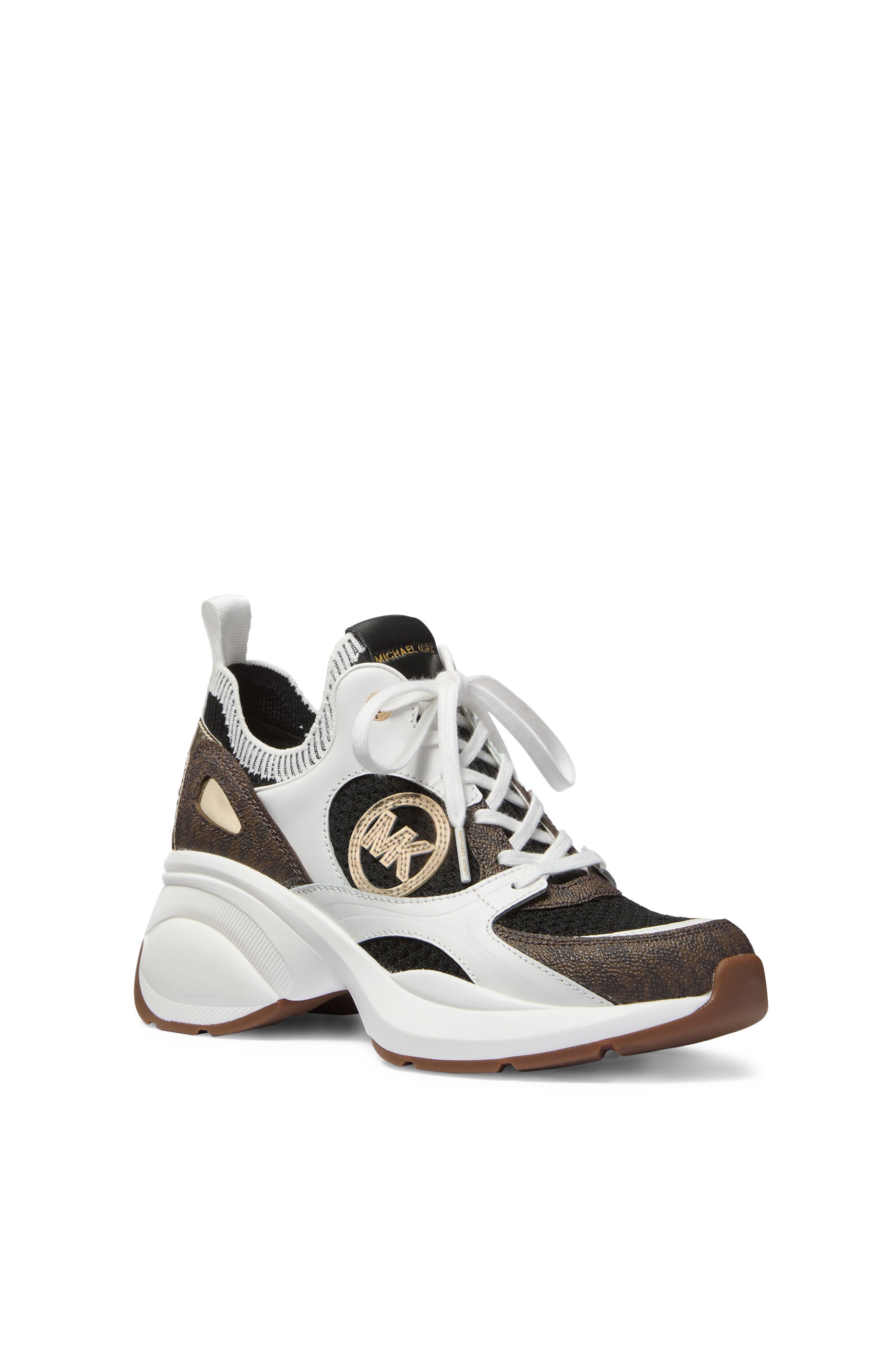  Zuma Color-Block Leather and Knit Trainers