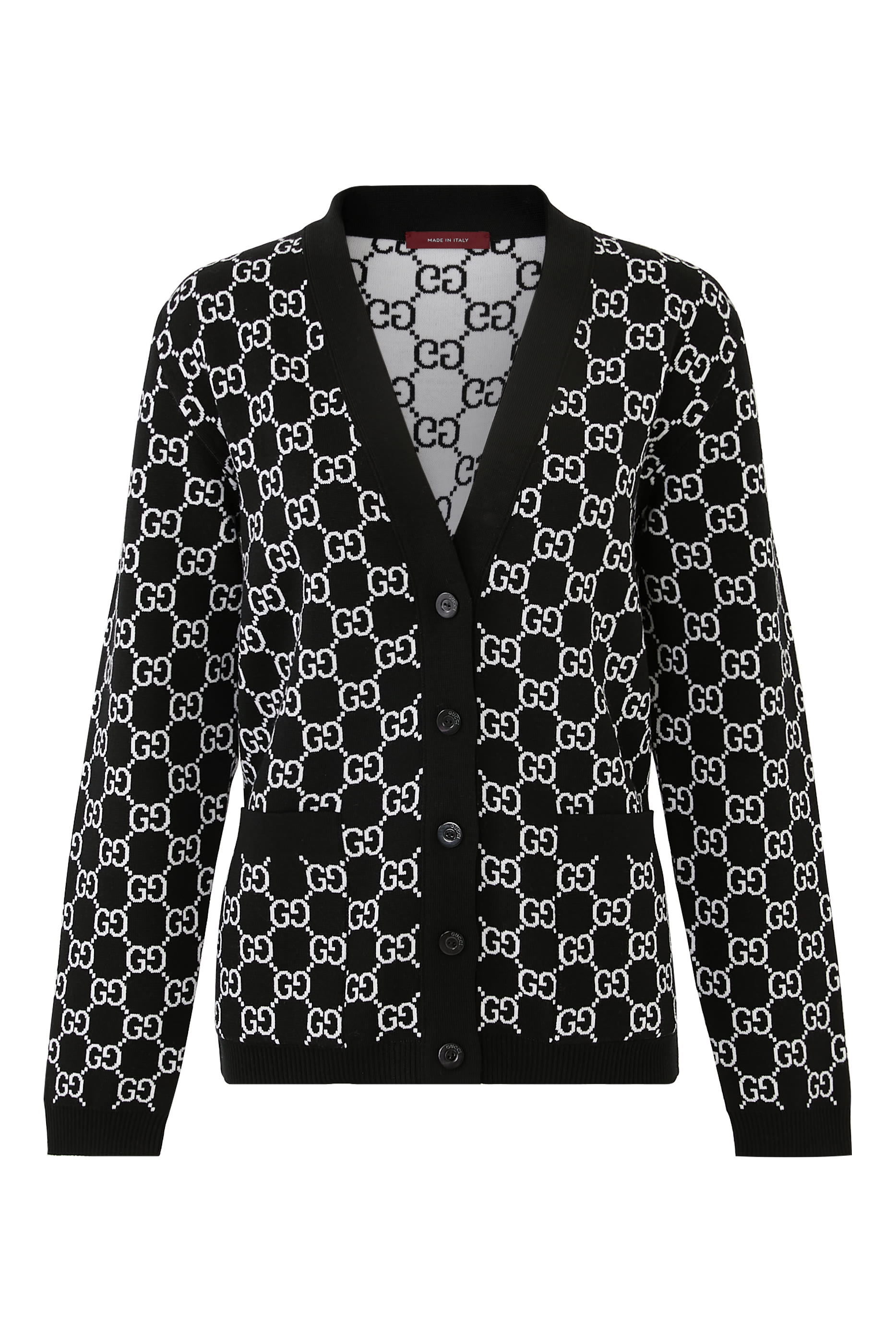 Reversible GG Wool Jacquard Cardigan