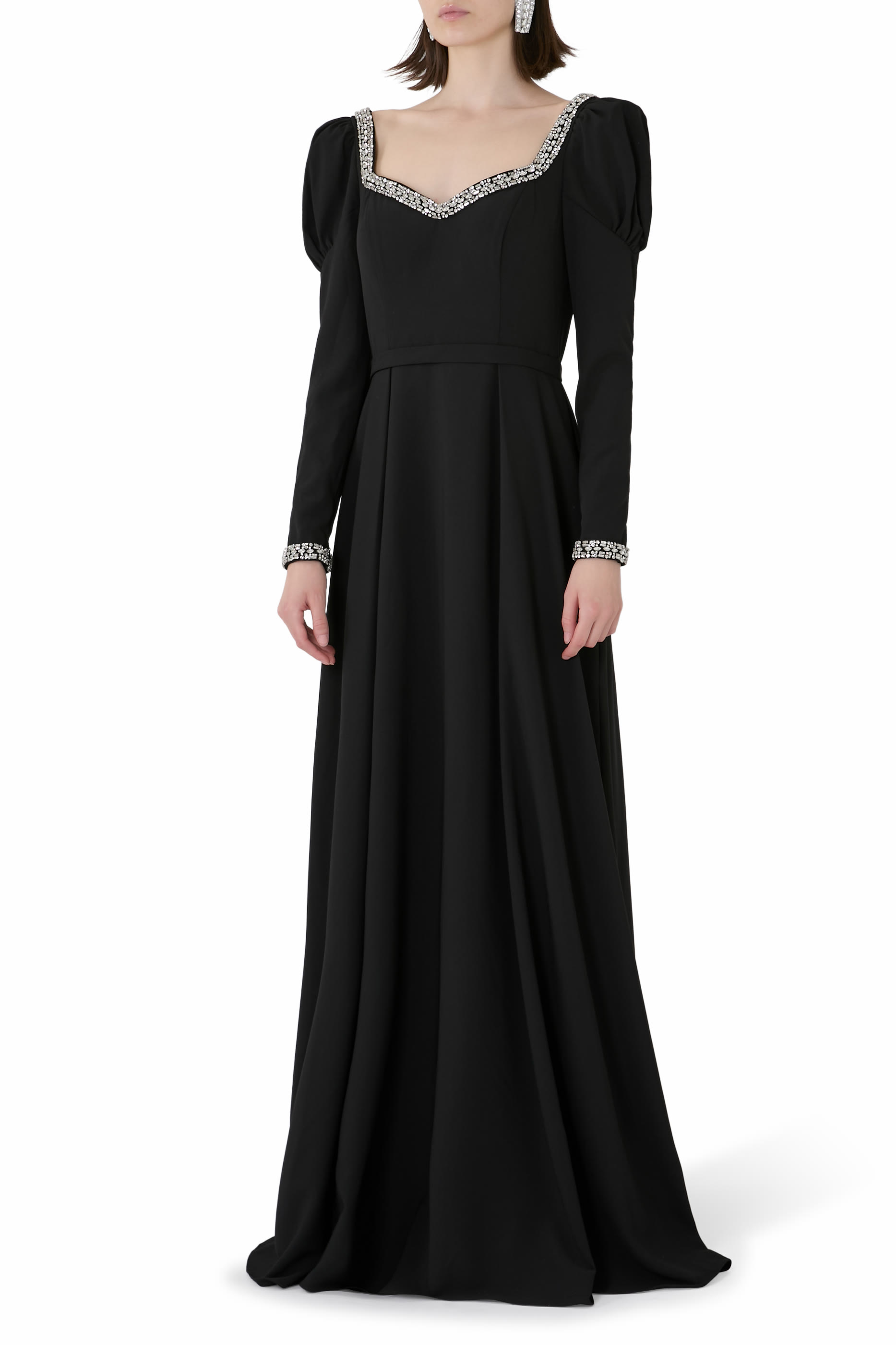 Crystal Long Sleeves Gown