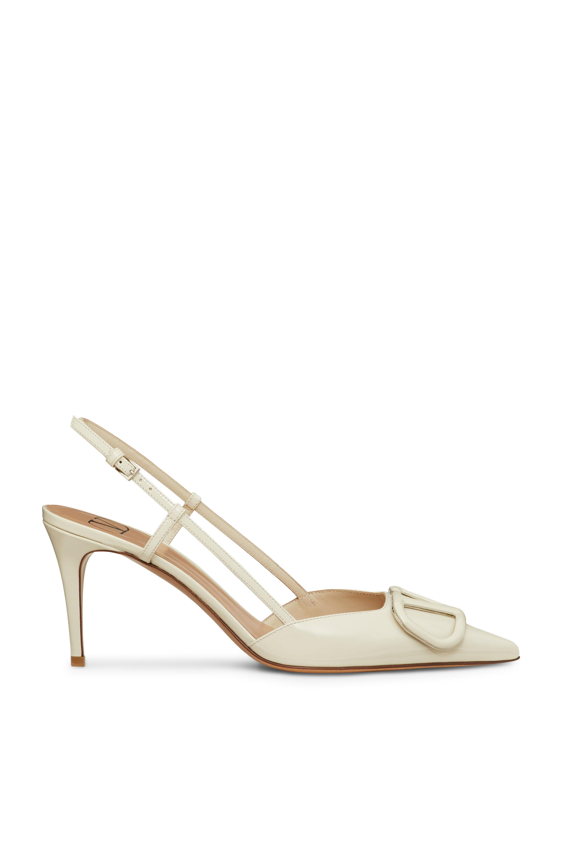 VLogo Signature 80 Slingback Leather Pumps