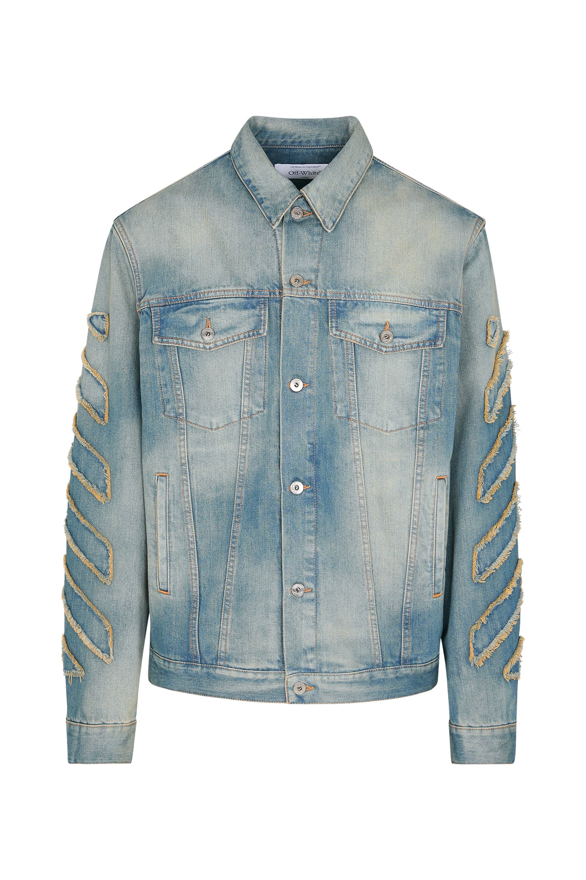  Diagonal Raw Patch Skate Denim Jacket 