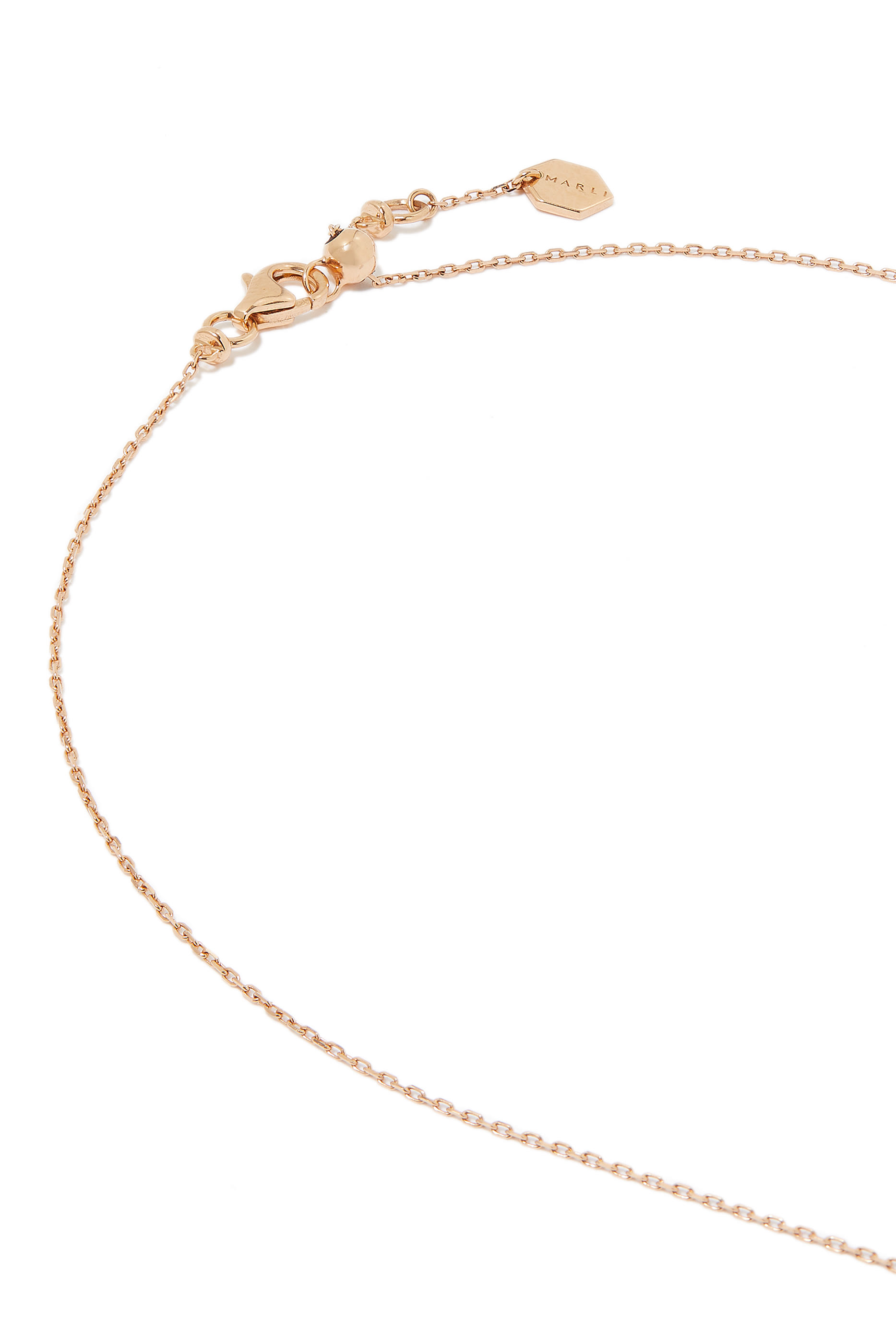 Cleo Mini Rev Pendant, 18k Rose Gold with  Green Agate & Diamonds