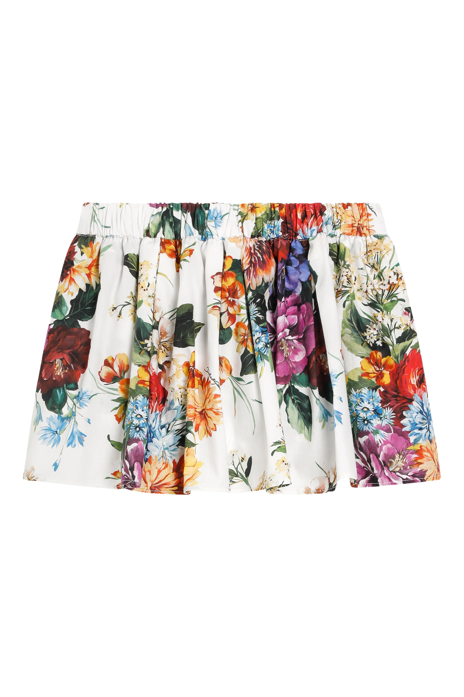 Kids Flower-Print Cotton Poplin Skirt
