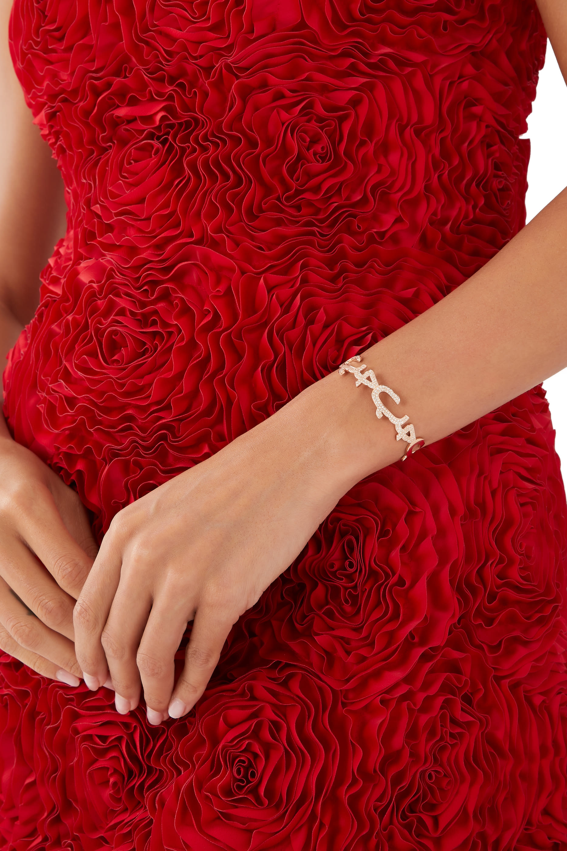 Hobb/Love Cuff, 18k Pink Gold with Diamonds