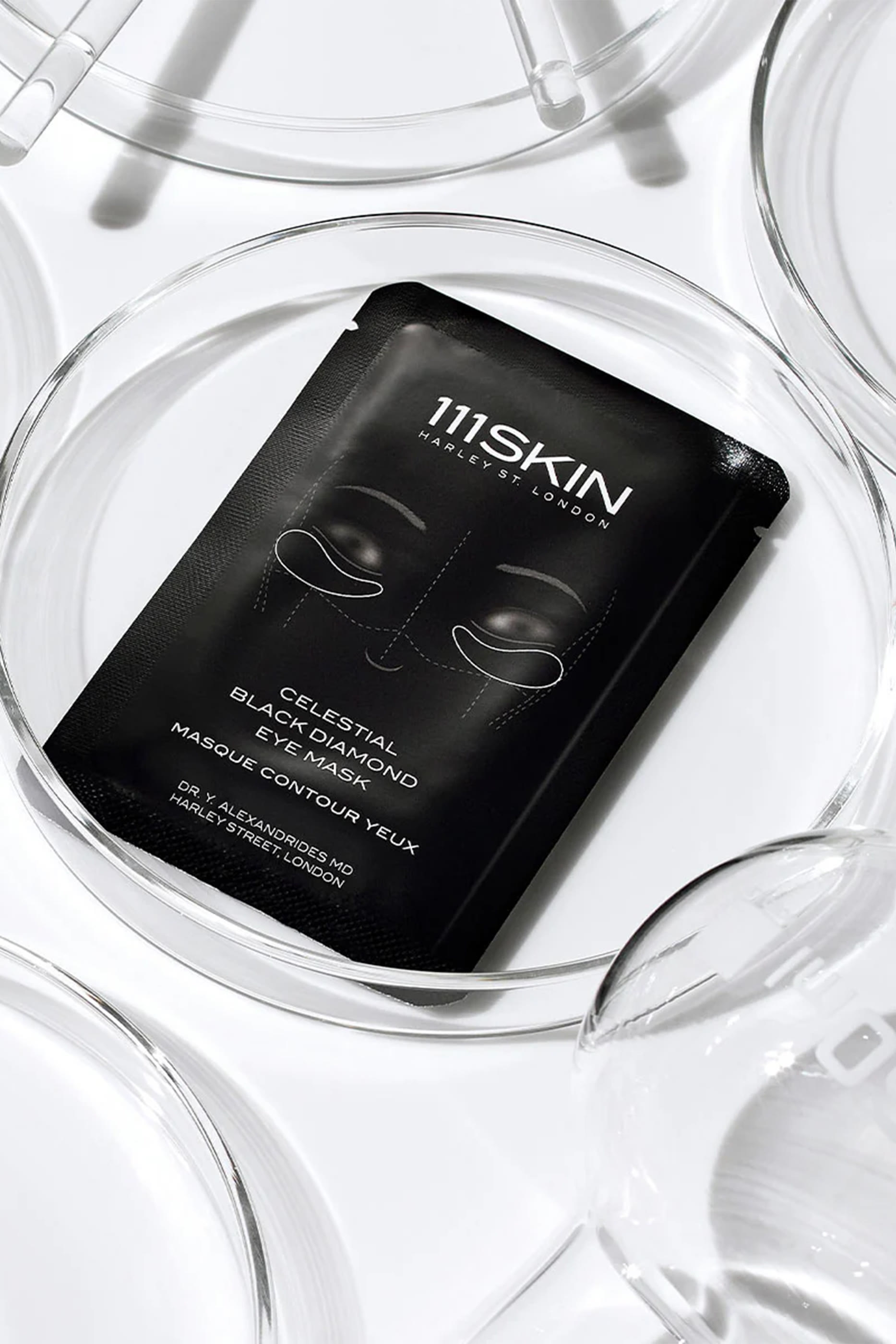 Celestial Black Diamond Eye Masks, Pack of 8