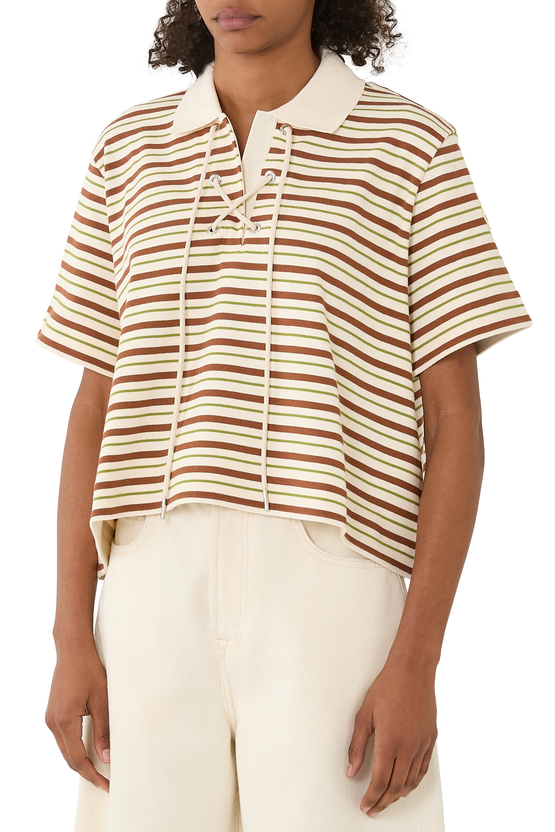Striped Cotton Polo Shirt