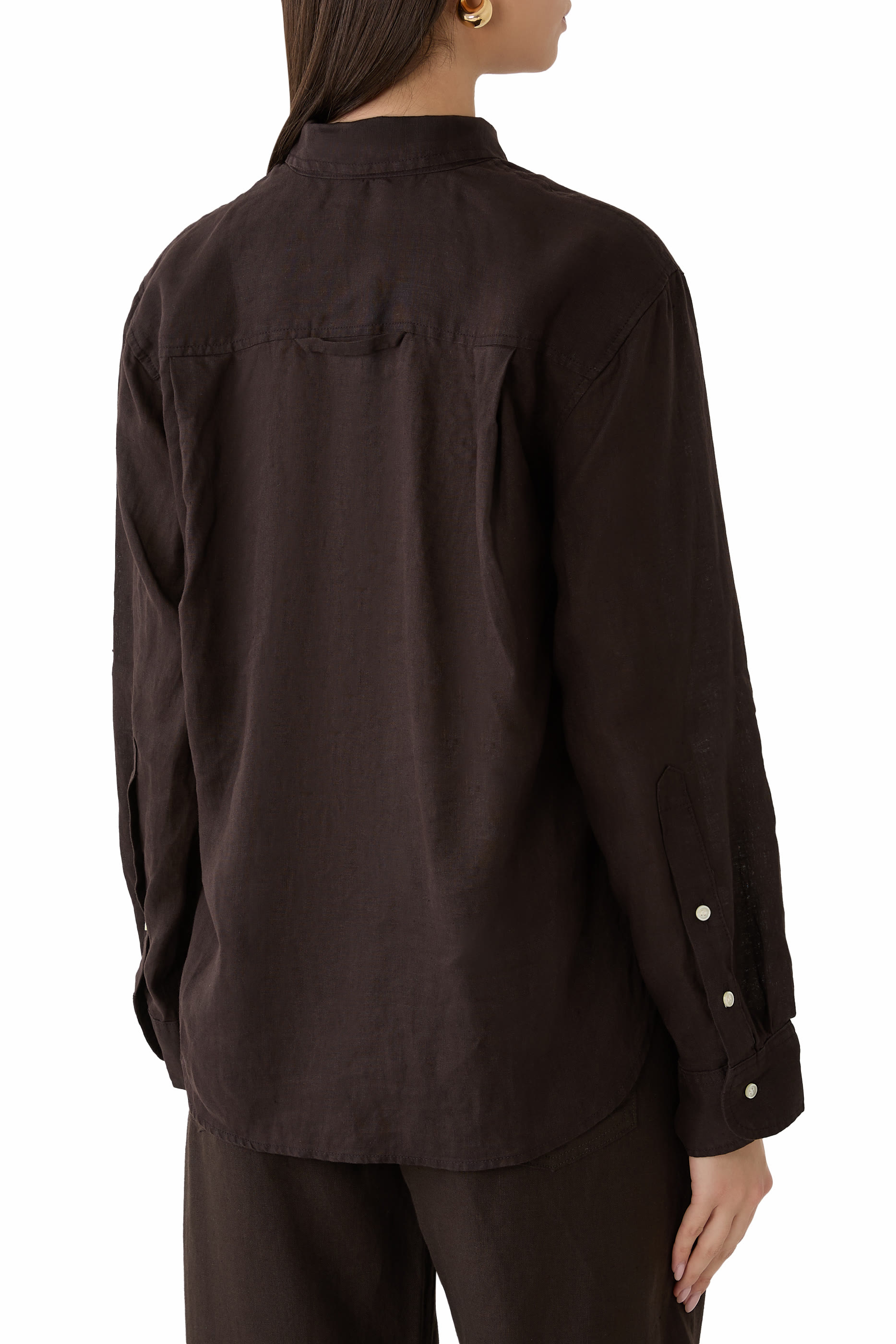 Kayla Shrunken Linen Shirt