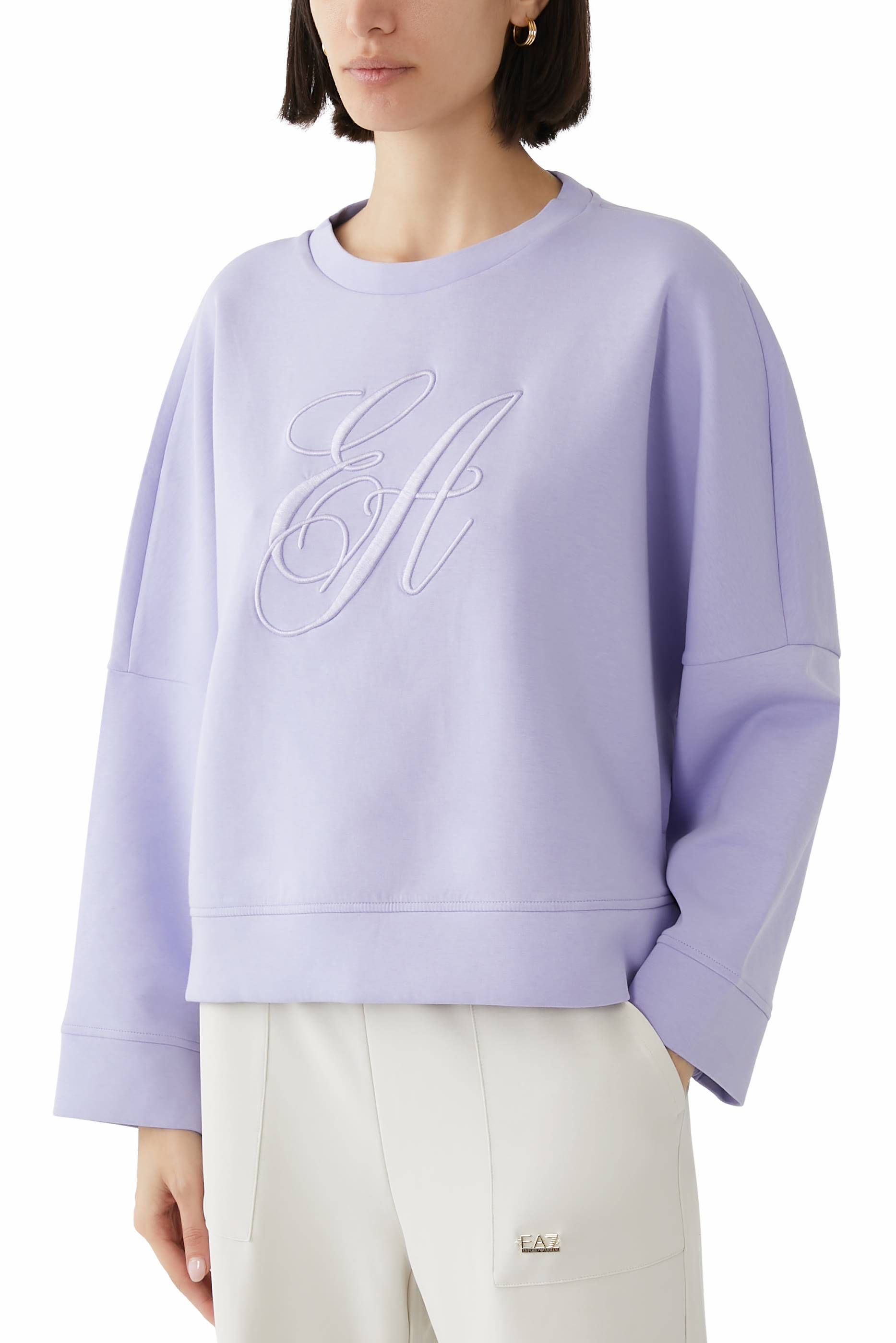  EA Logo Emroidered Jersey Sweatshirt 