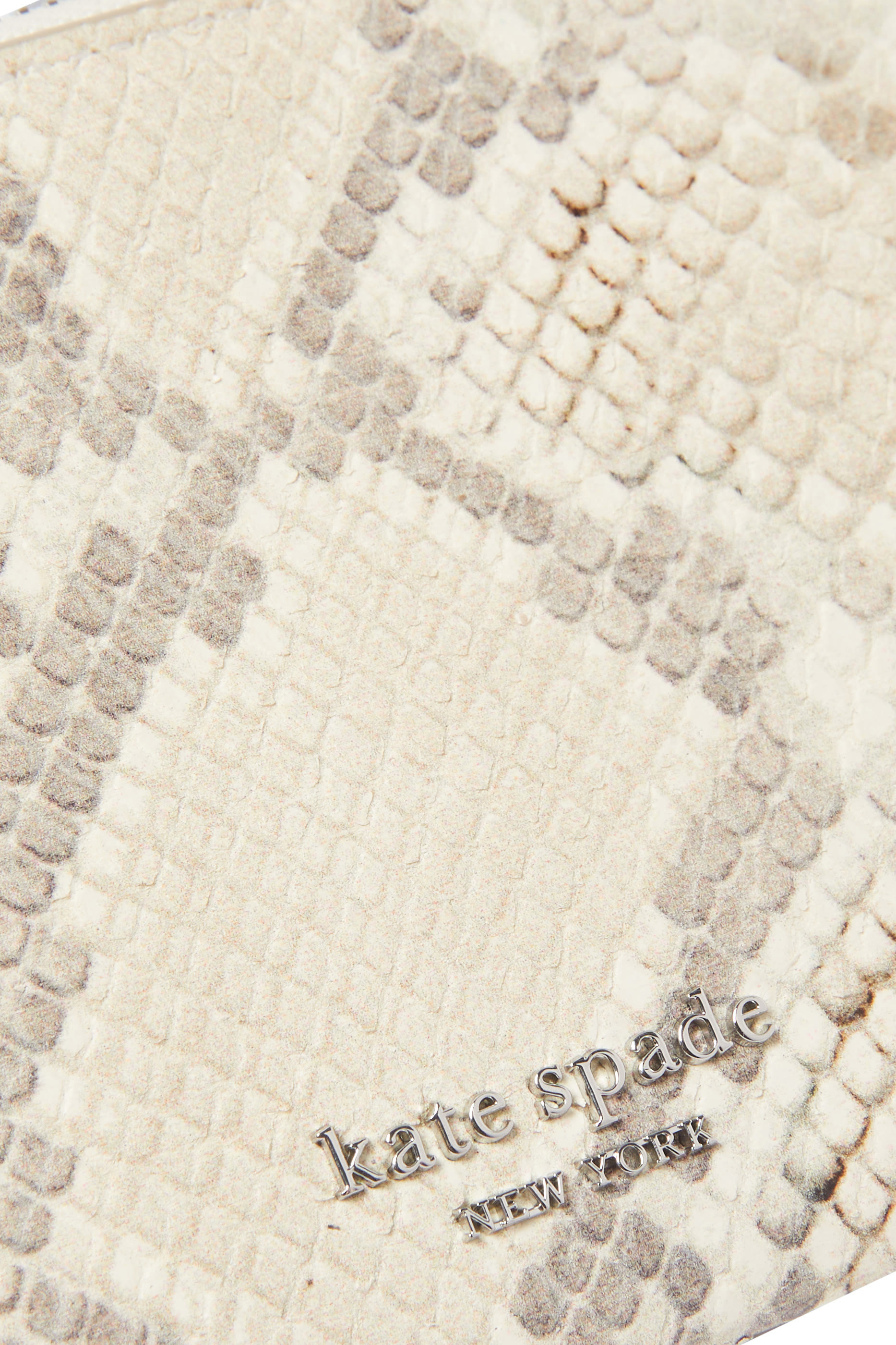 Snake Embossed Zippy Wristlet