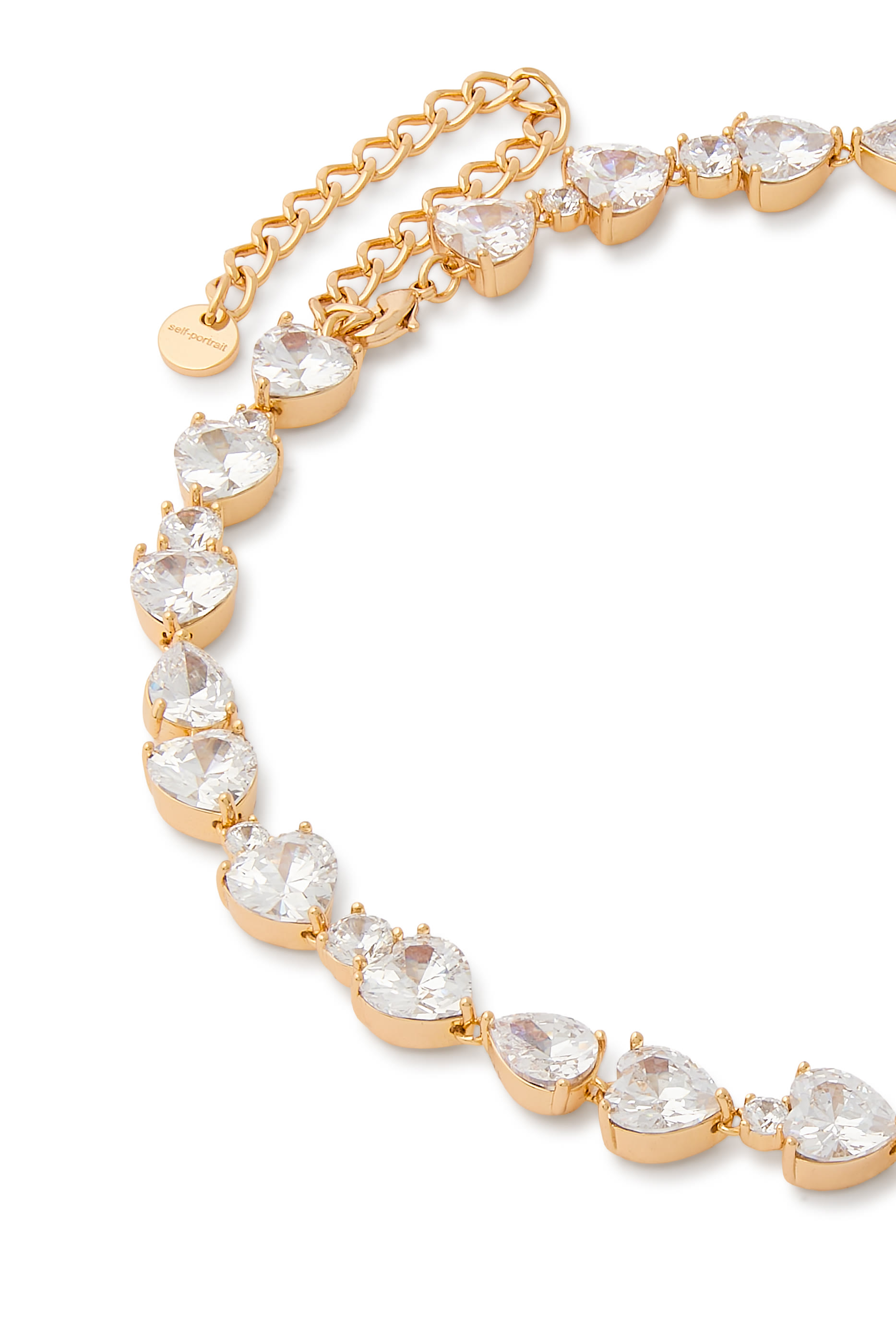 Gold Heart Crystal Necklace