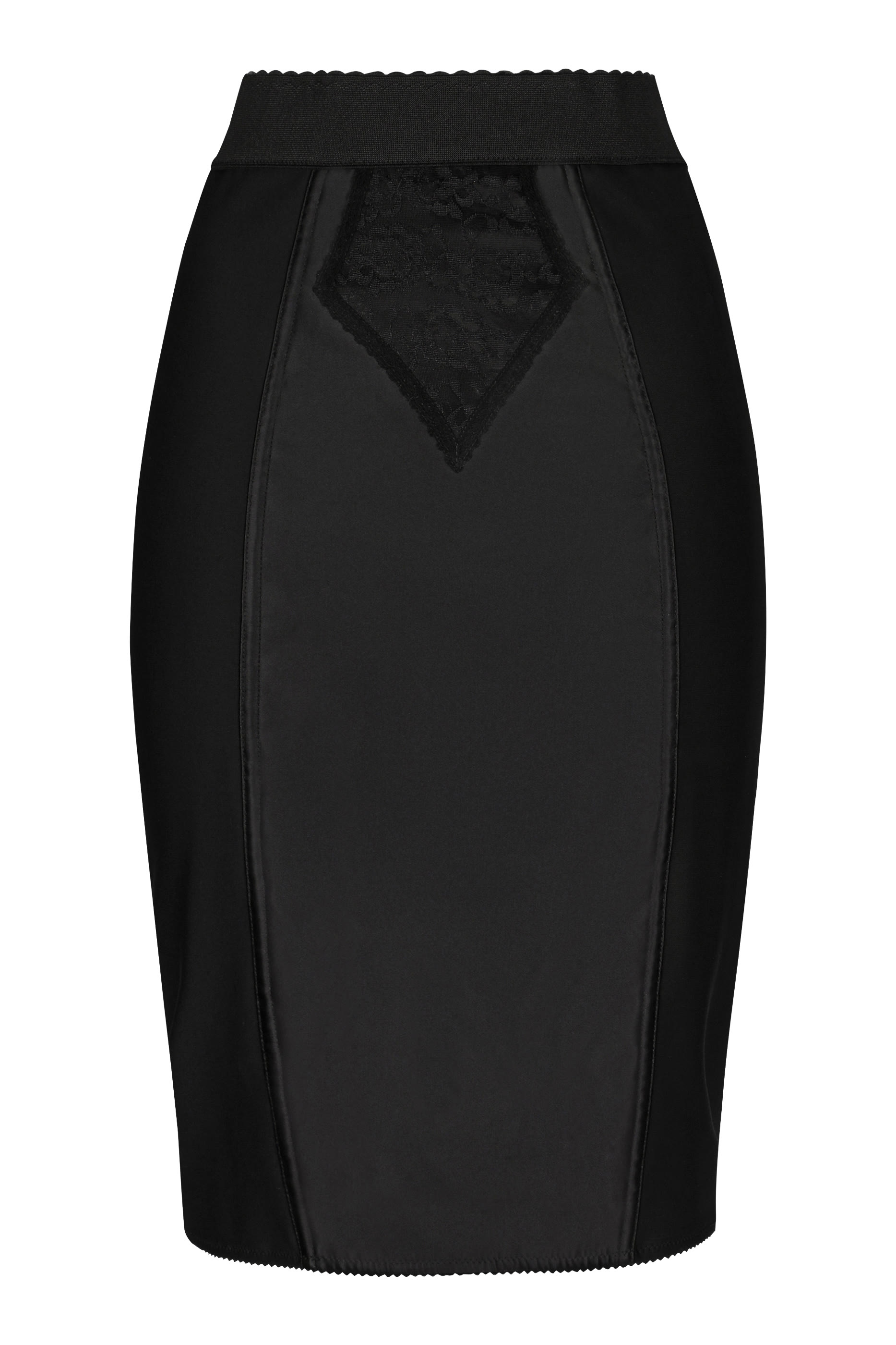 Midi Skirt in Powernet and Satin