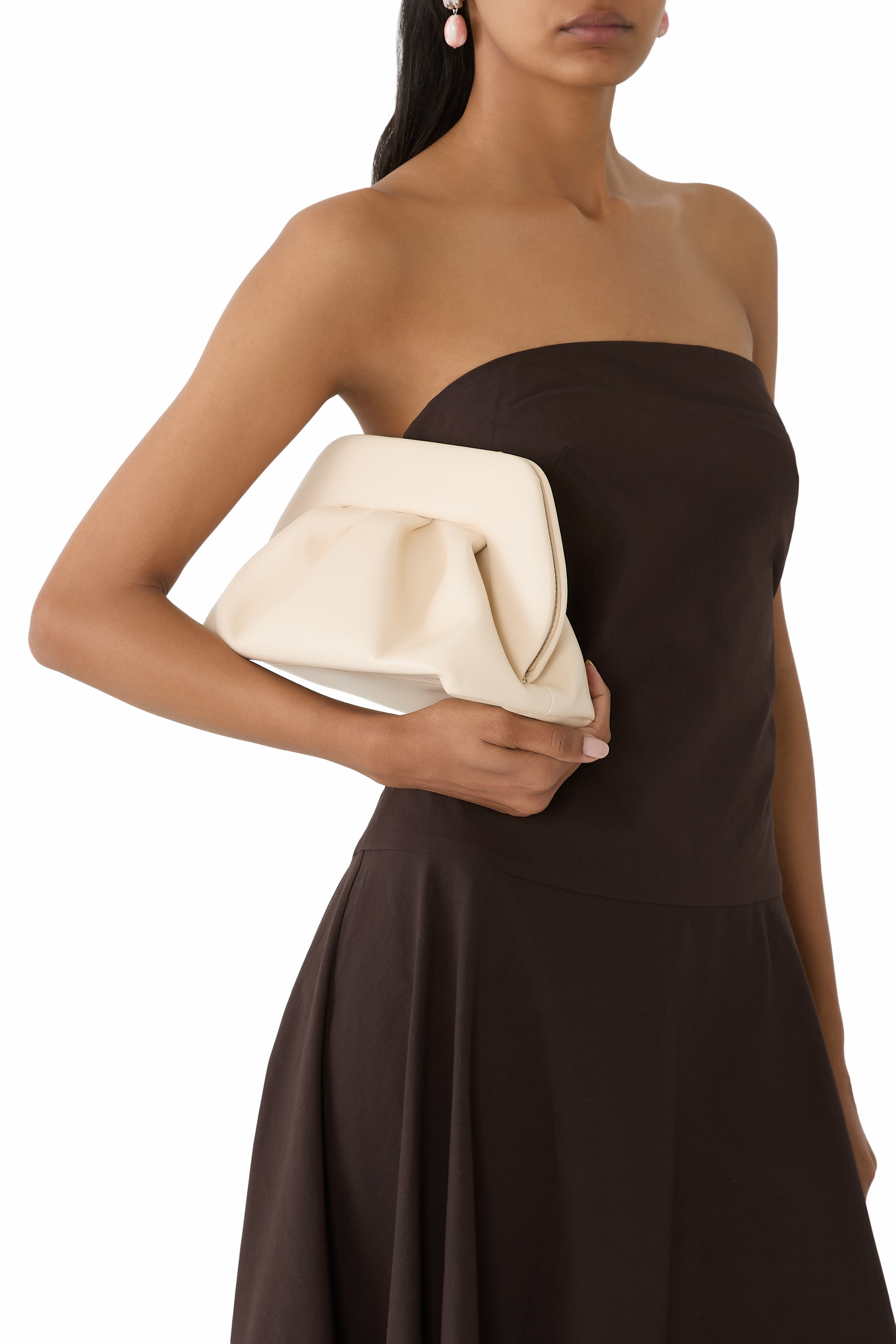 Tia Vegan Fabric Shell Clutch